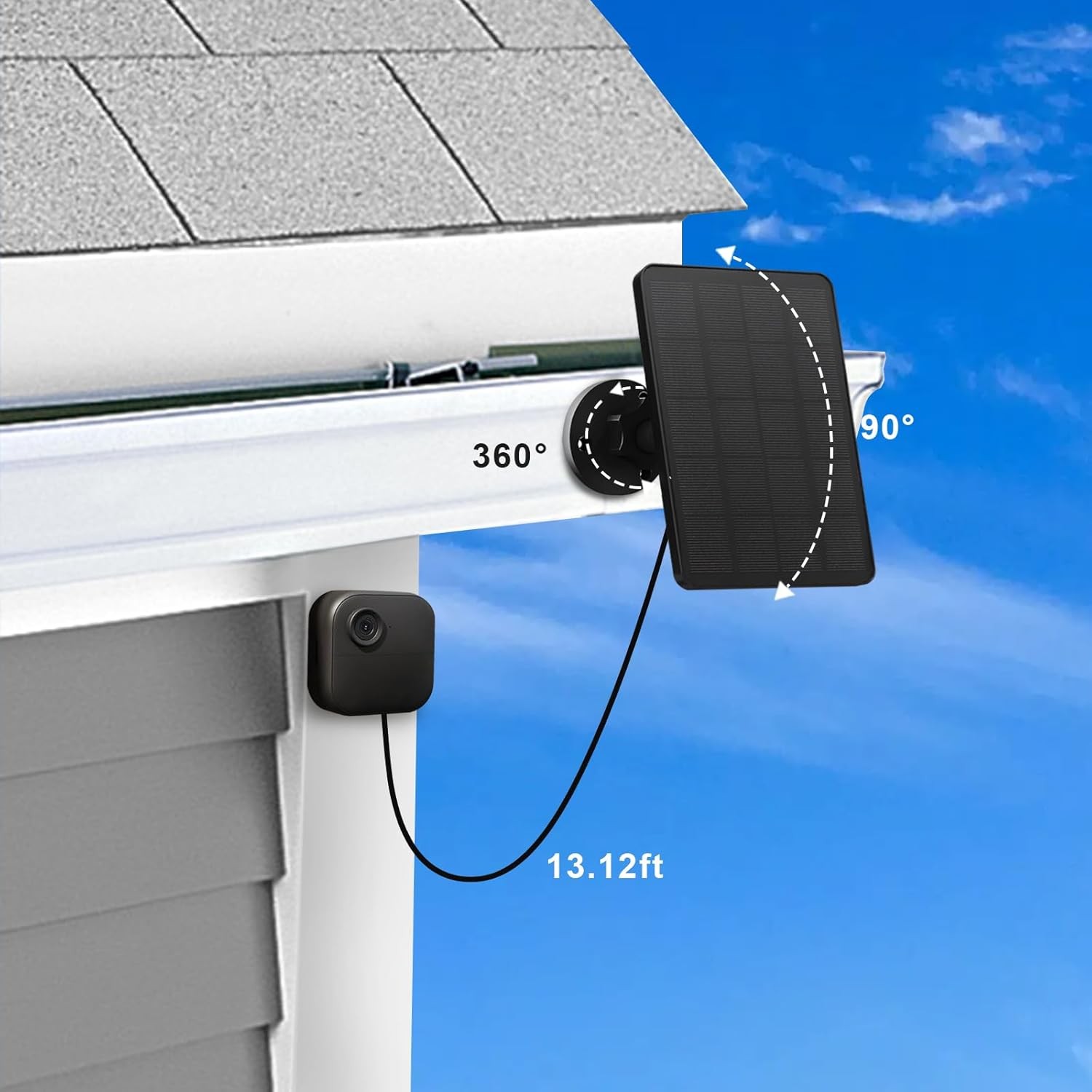 4W Solar Panel For Blink Outdoor 4, 4th Gen Camera Solar Panel With USB C Port