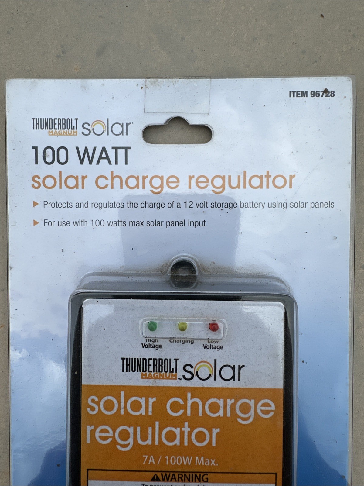 Thunderbolt Magnum Solar 100 Watt Solar Charge Regulator 96728 7A Panel Input