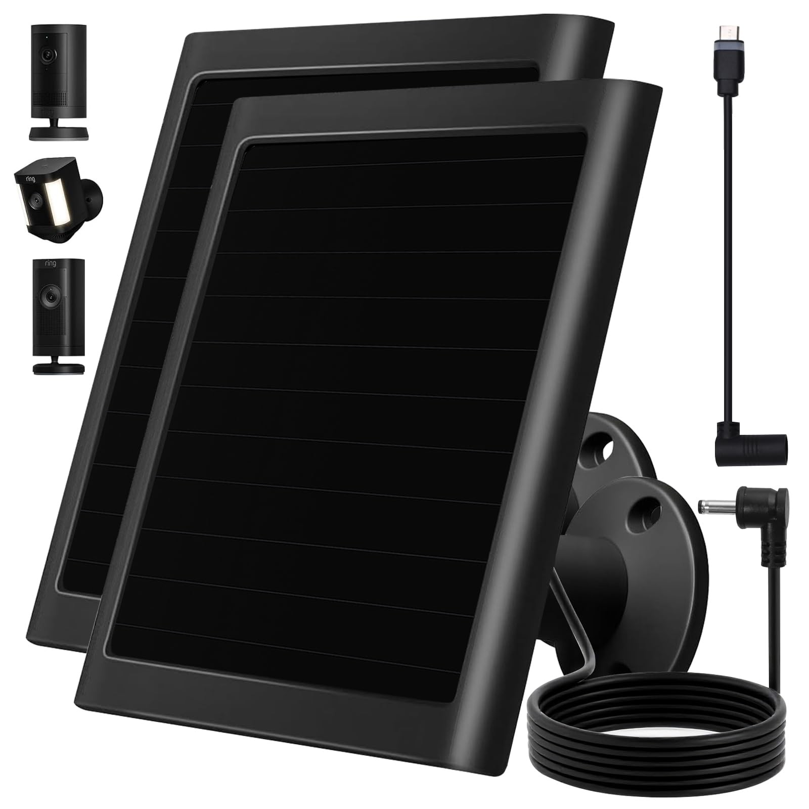 6W Solar Panel Charger for Camera, Compatible with Ri ng Stick Up Camera and …