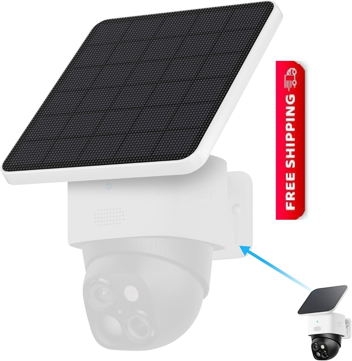 4W Solar Panel for Eufy Security Solocam S340, Weatherproof (Only Solar Panel)