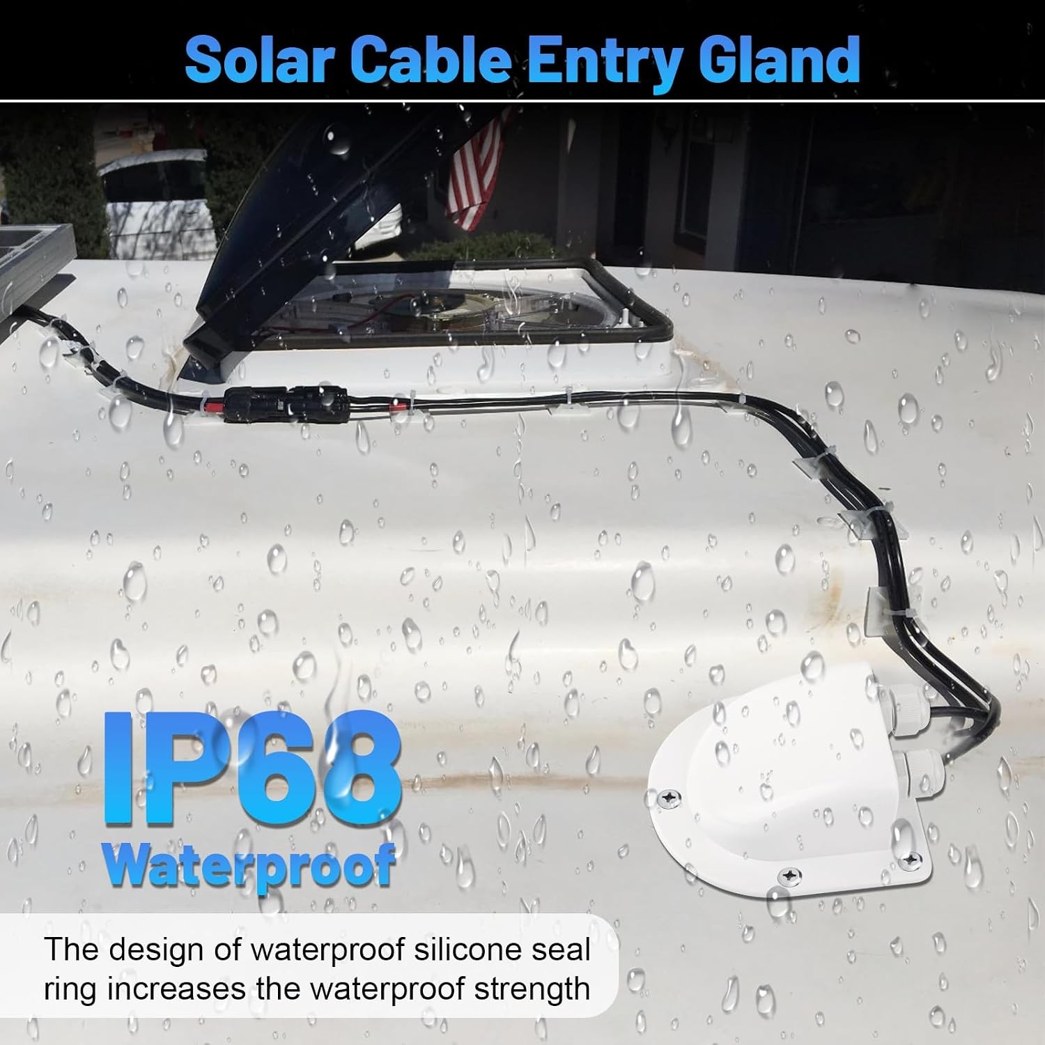 Waterproof Solar Double Cable Entry Gland 2mm² to 6mm Waterproof Cable Gland UK