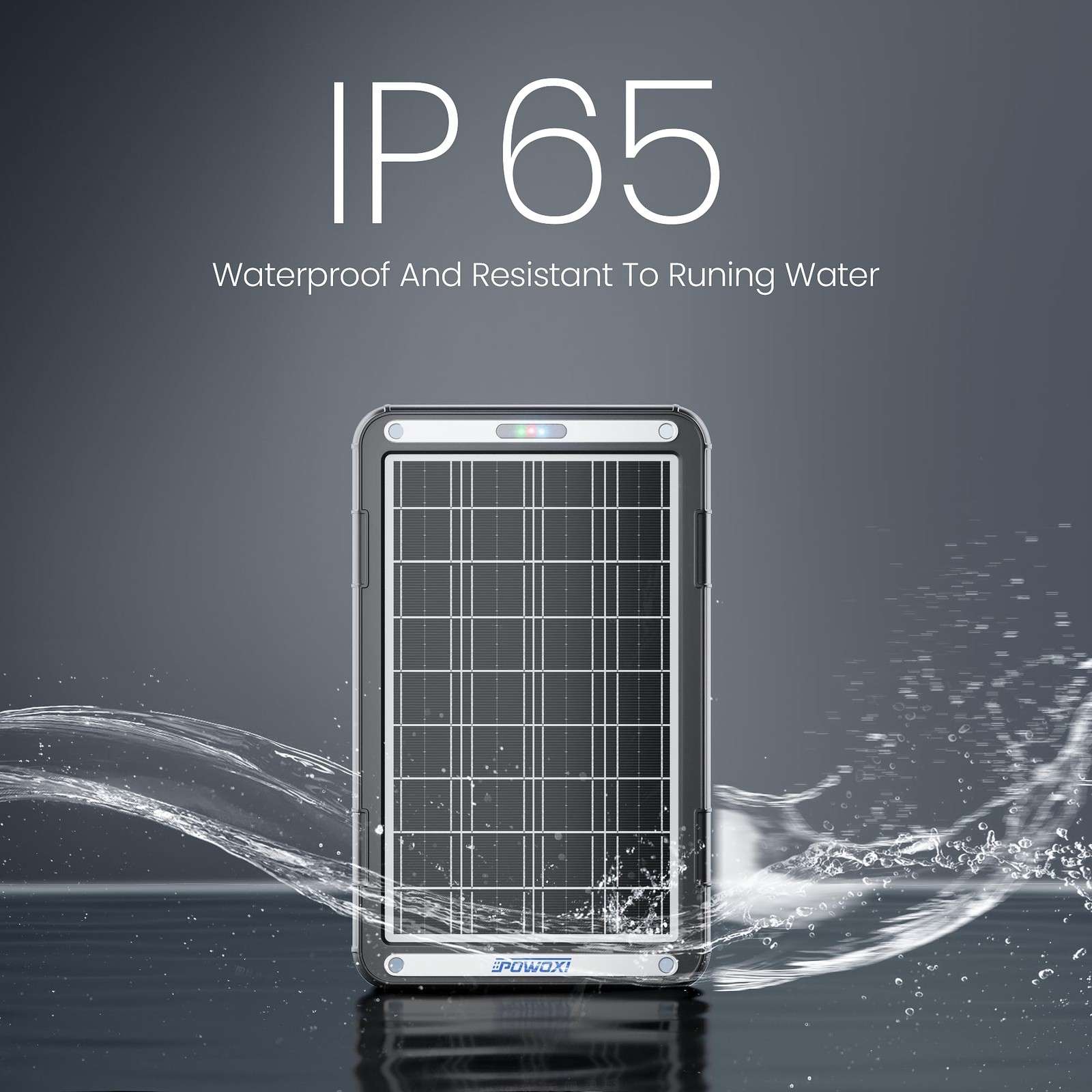 POWOXI 12V Solar Car Battery Charger 15W Solar Trickle Charger Maintainer with