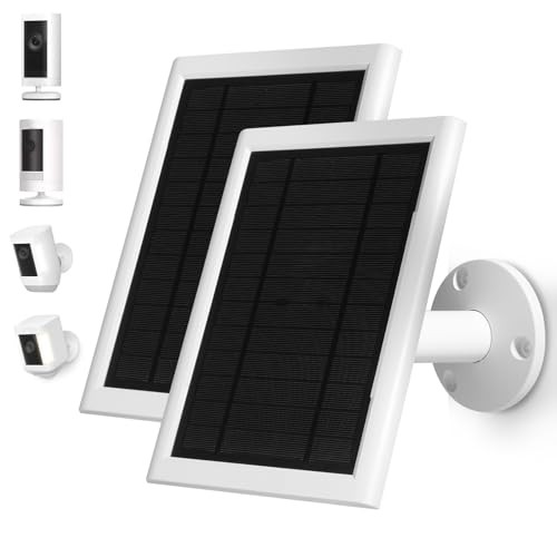 5W Solar Panel Compatible for Ring Camera Spotlight Cam Plus/Pro (Battery) 2pcs