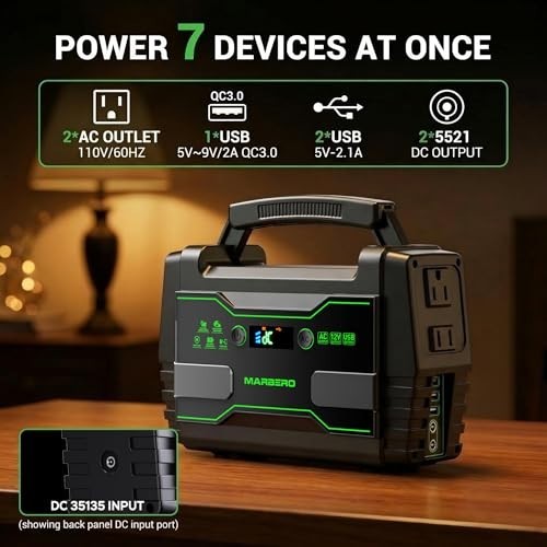 Solar Generator 155Wh Portable Power Station 30W Solar Panel 2x100W AC Outlets