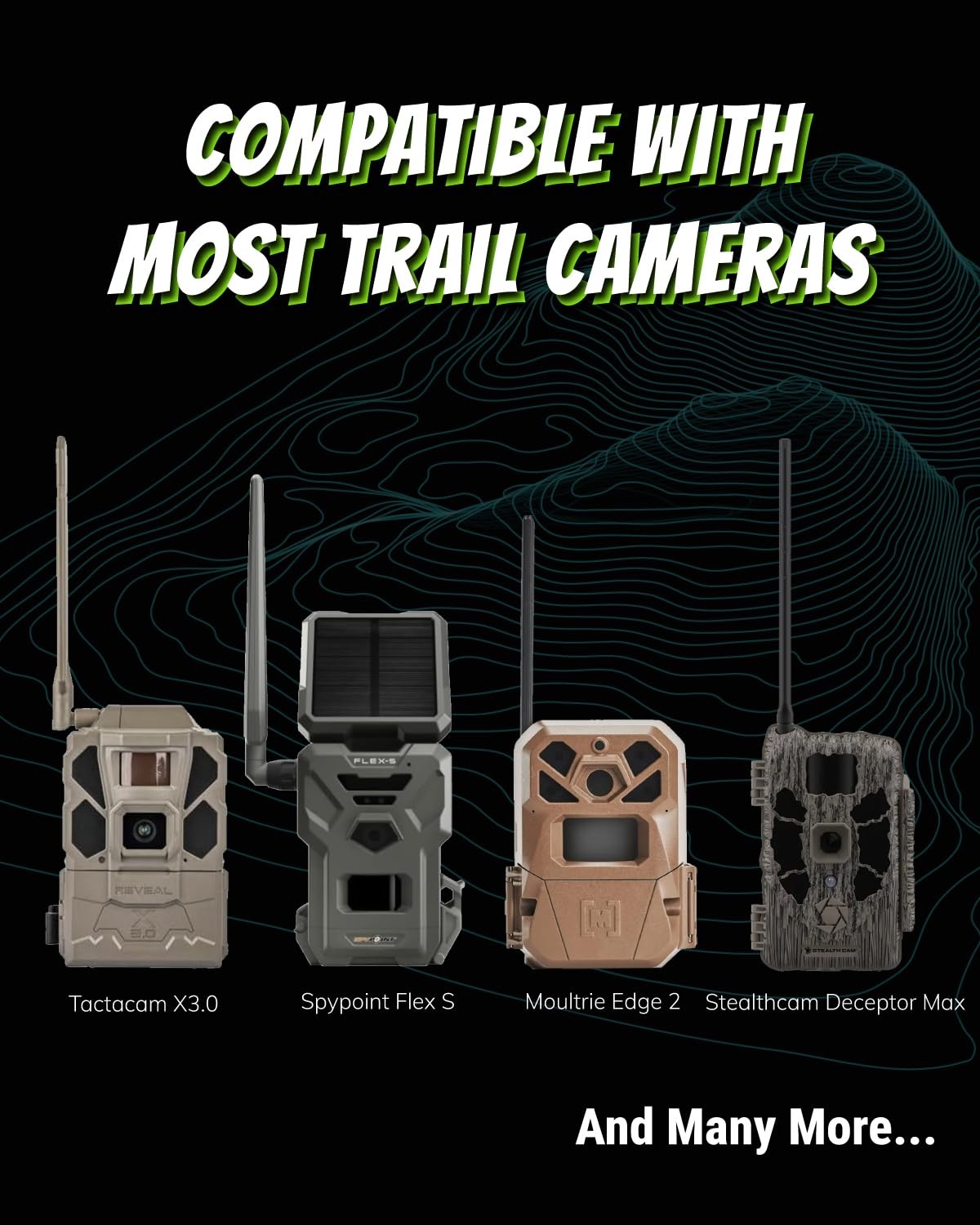 5V/12V Trail Camera Solar Panel – 4W Solar Panel Battery w/ 4400mAh Li-ion Ba…