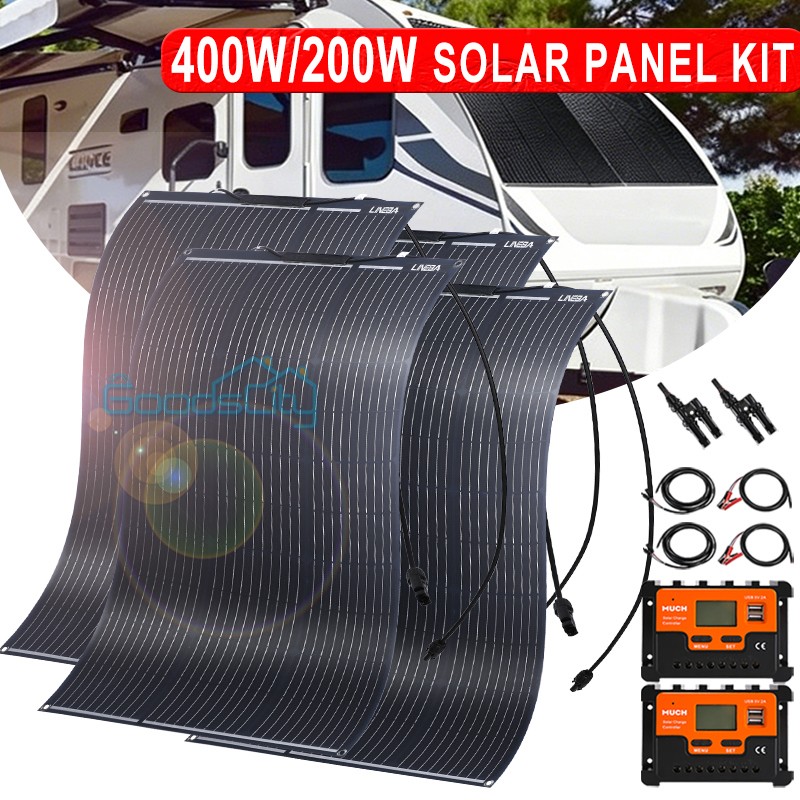 High Effiency 400W Solar Panel Kit Off-grid 12V Battery Charger & 30A Controller