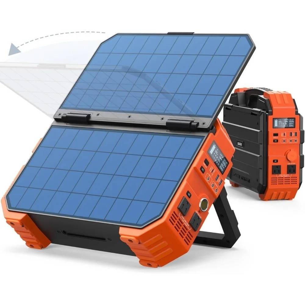 Portable Power Station 1600W Solar Panel 1024Wh Power Battery 100W USB C Charge
