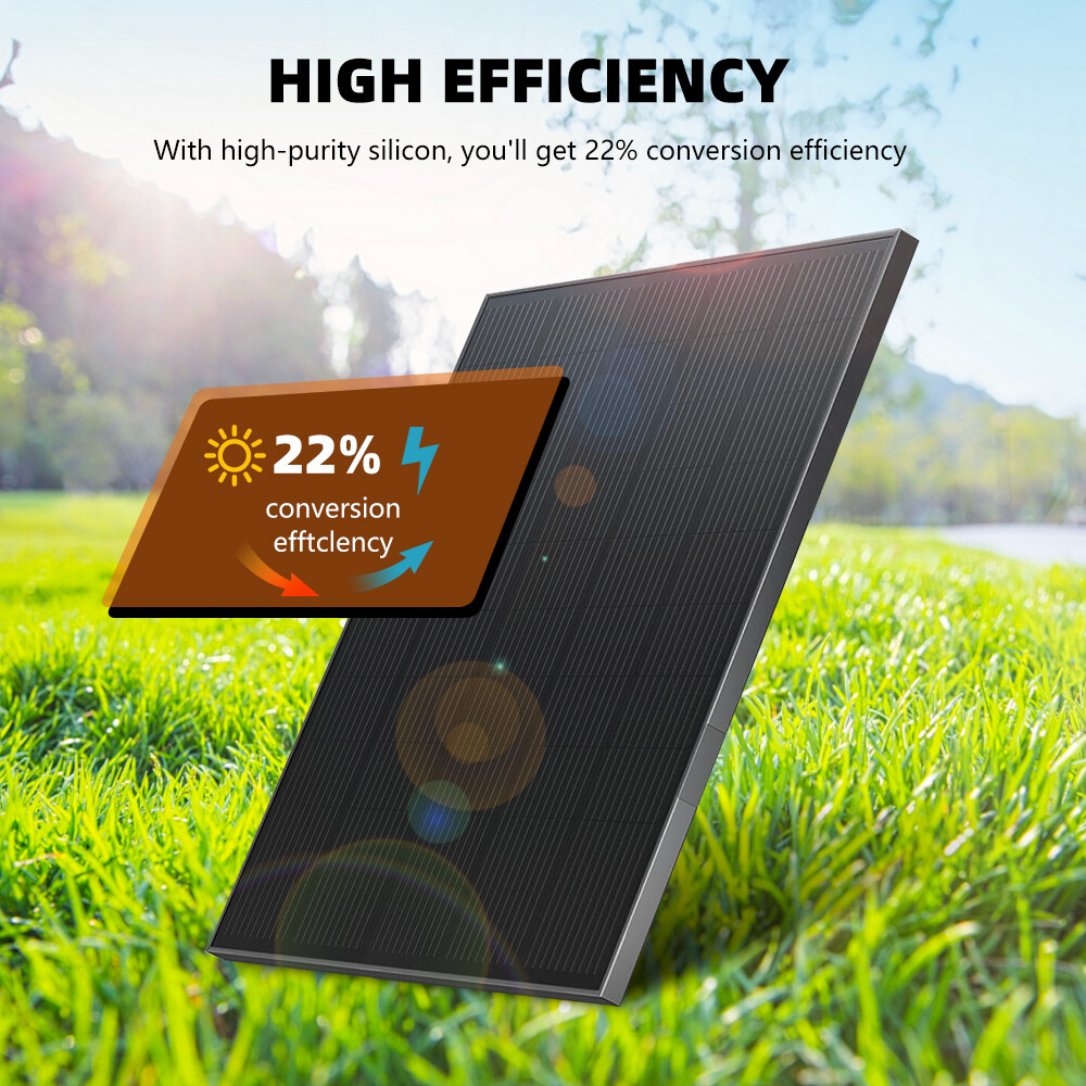 12V 120W Watt Monocrystalline Solar Panel 22% High Efficiency RV Home Roof Boat