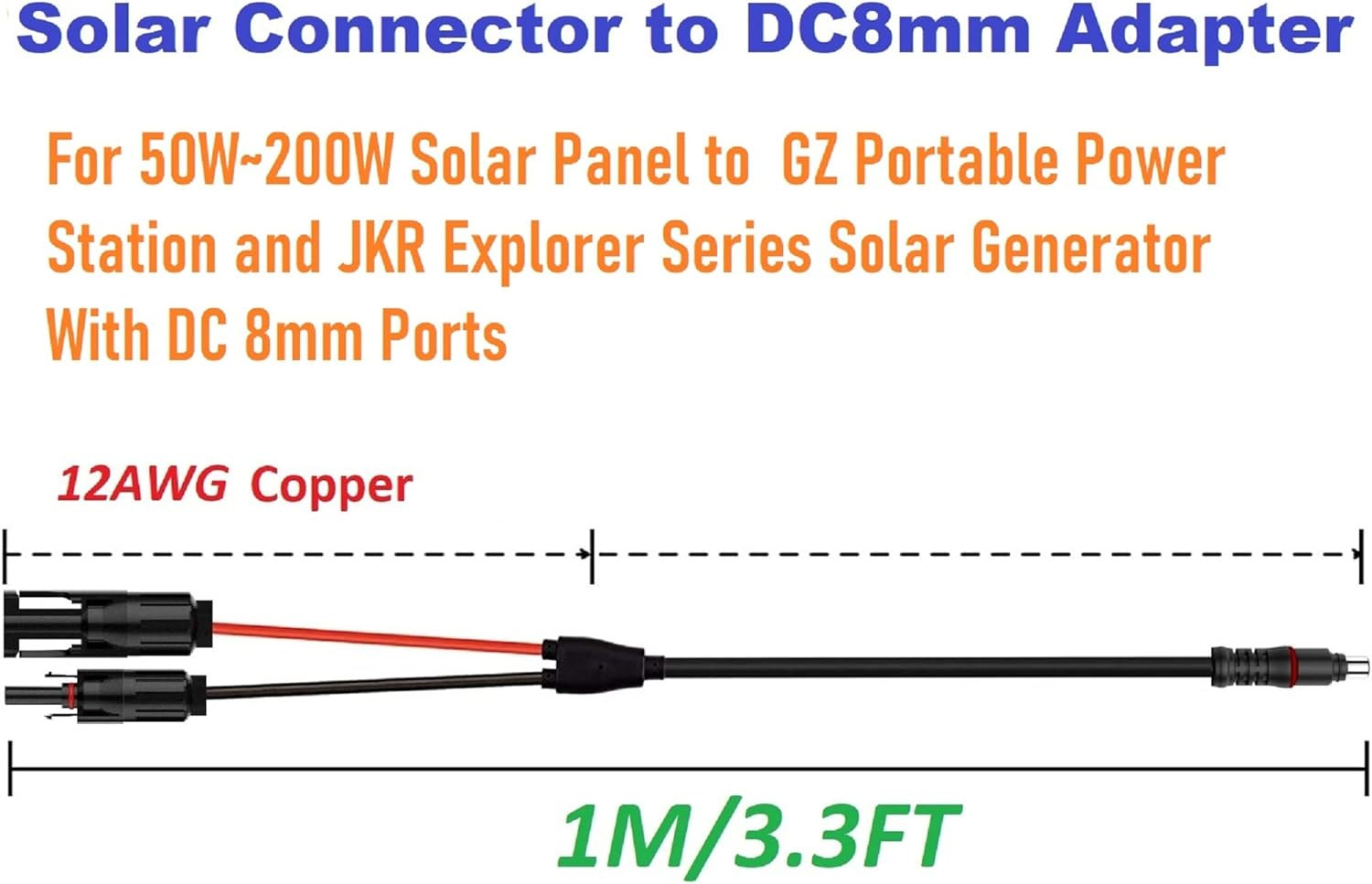 Solar Connectorsto DC7909, DC8020 Adapter Perfectly Solar Connector, Compatibili