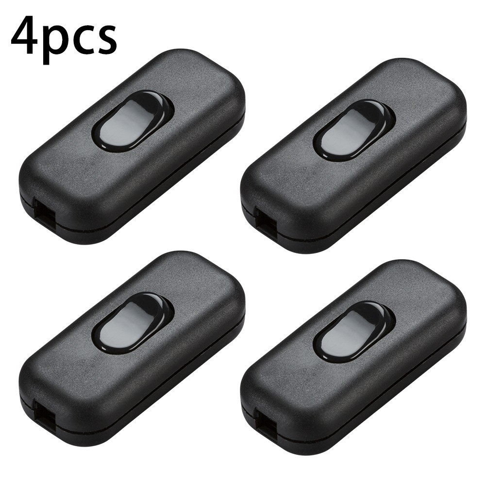 Inline Rocker Switch 6 Amp 110V-250V for Electric Lamps and Appliances
