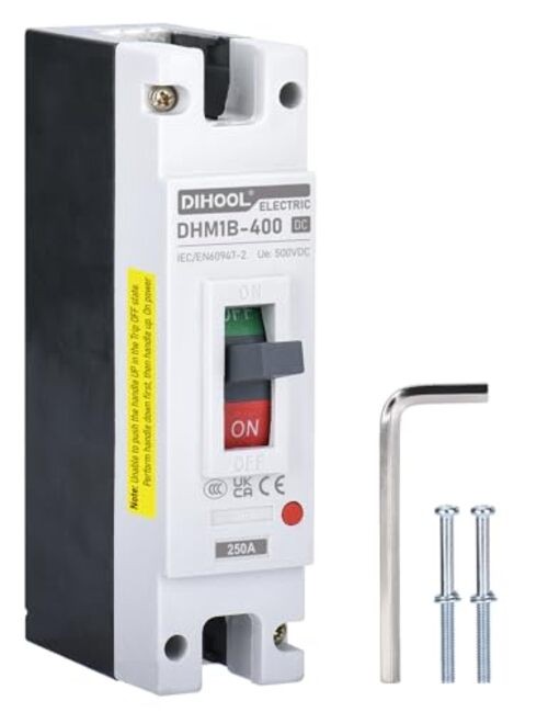 Heavy Duty Battery Disconnect Switch, DC 250 Amp Circuit Breaker for 250a