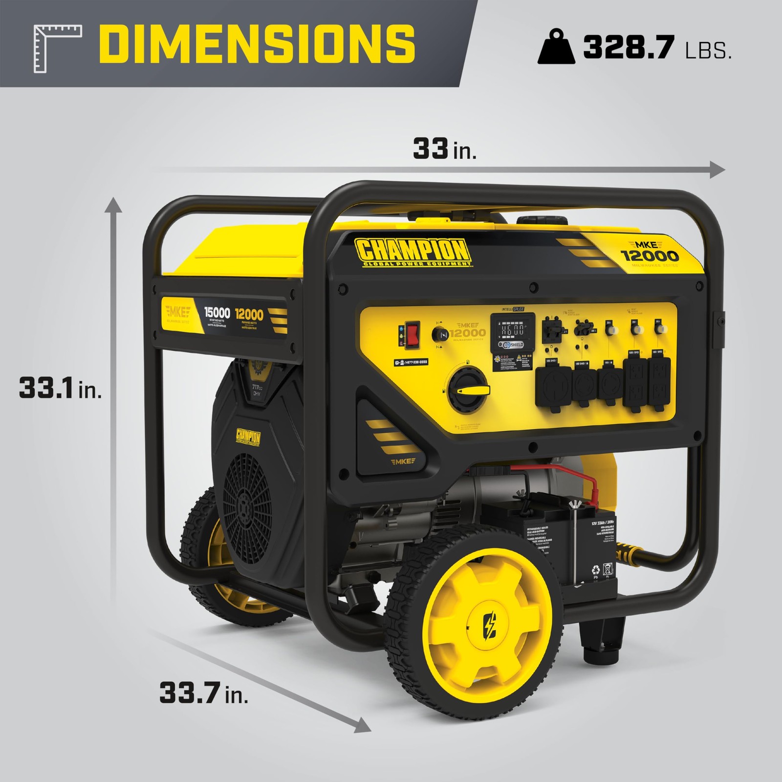 Champion Power Equipment 15,000-Watt MKE Series Portable Generator with Elect…