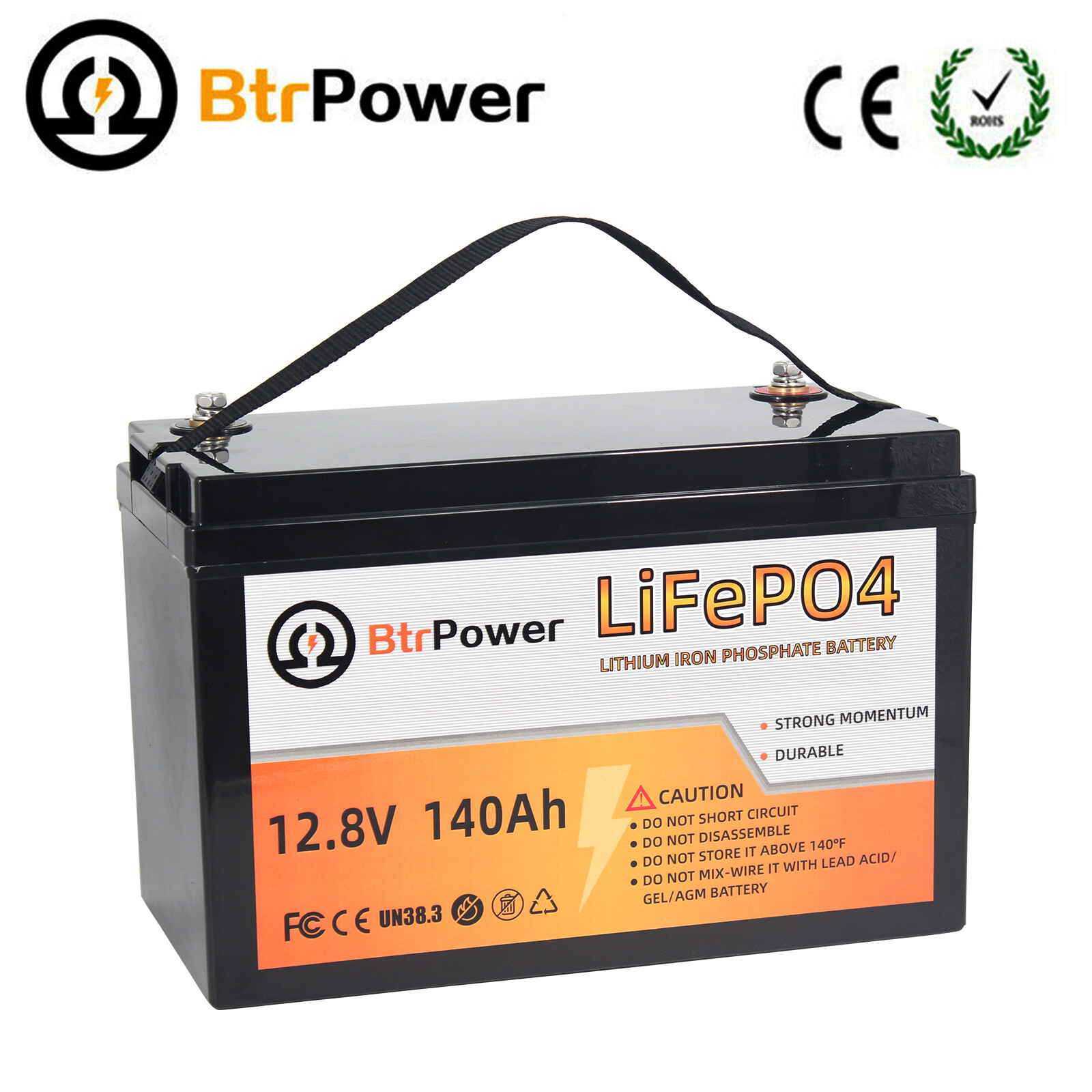 12V Solar Lifepo4 Battery 50Ah 100Ah 140Ah Pack for Cart RV Marine Solar System