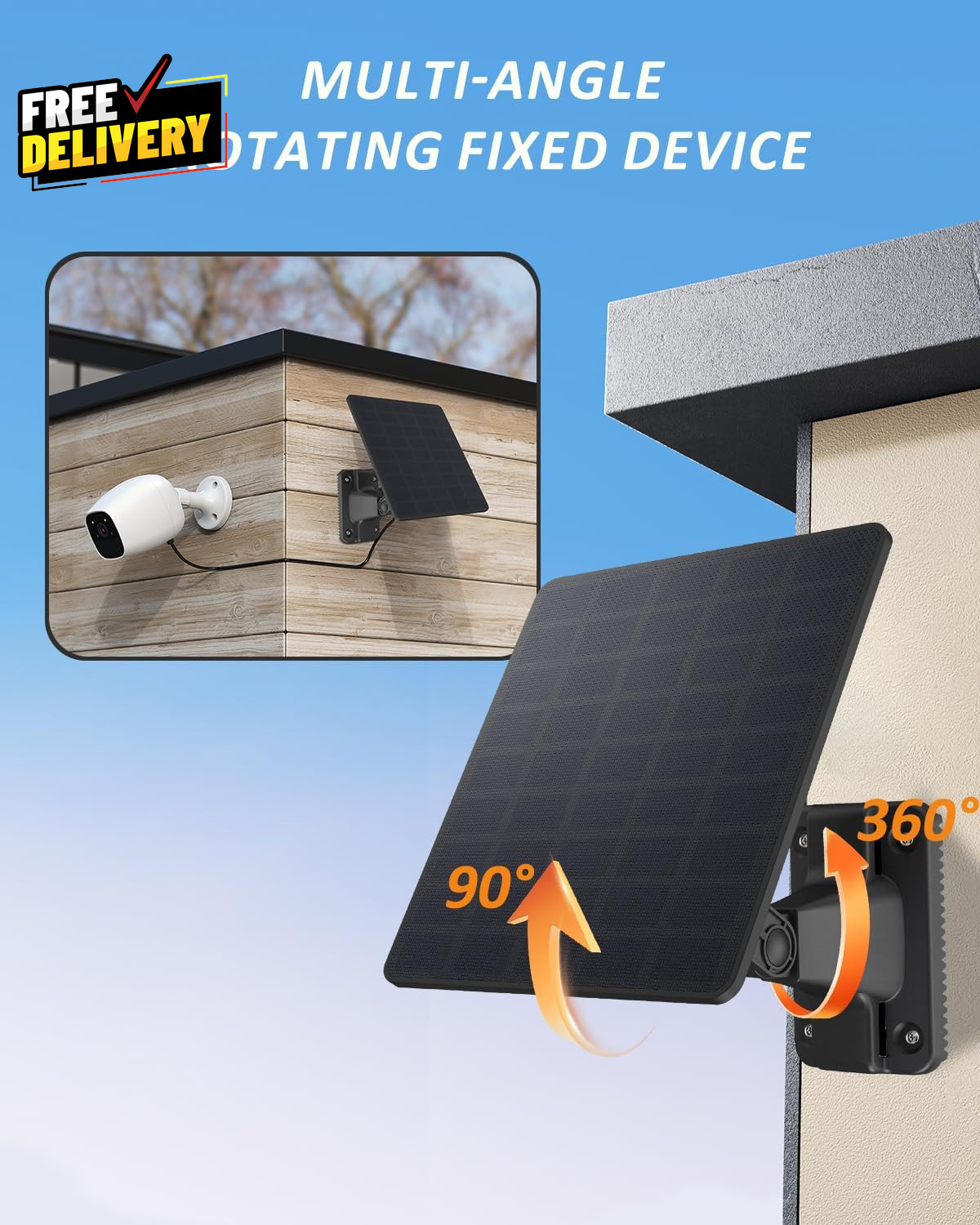 Trail Camera Solar Panel 5000Mah Built-In Battery 12V/1A & 6V/1.5A Output IP66