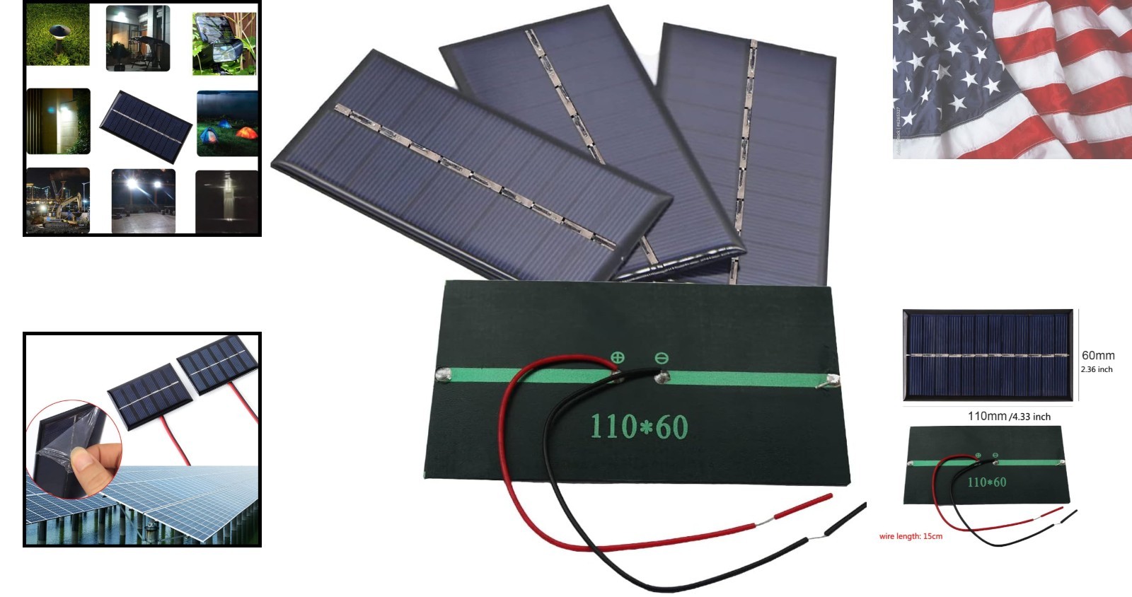 4Pcs 5V 6V 1W Mini Solar Panels for Solar Power Mini Solar Cells Outdoor Elec…