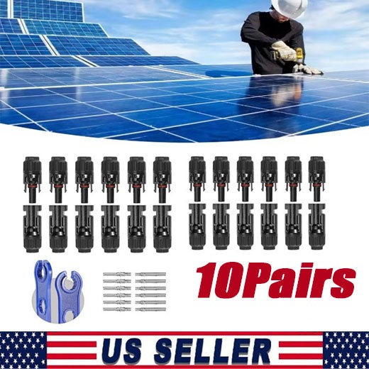 10Set Male Female Wire Cable Connector Set Solar Panel Waterproof Connector