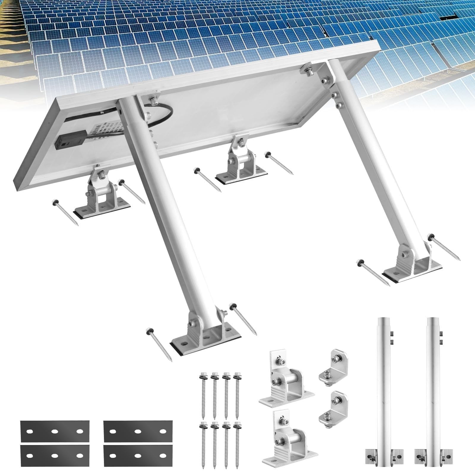 1 Set Adjustable Solar Panel Tilt Mount Brackets, 15-30° Adjustable Aluminum …