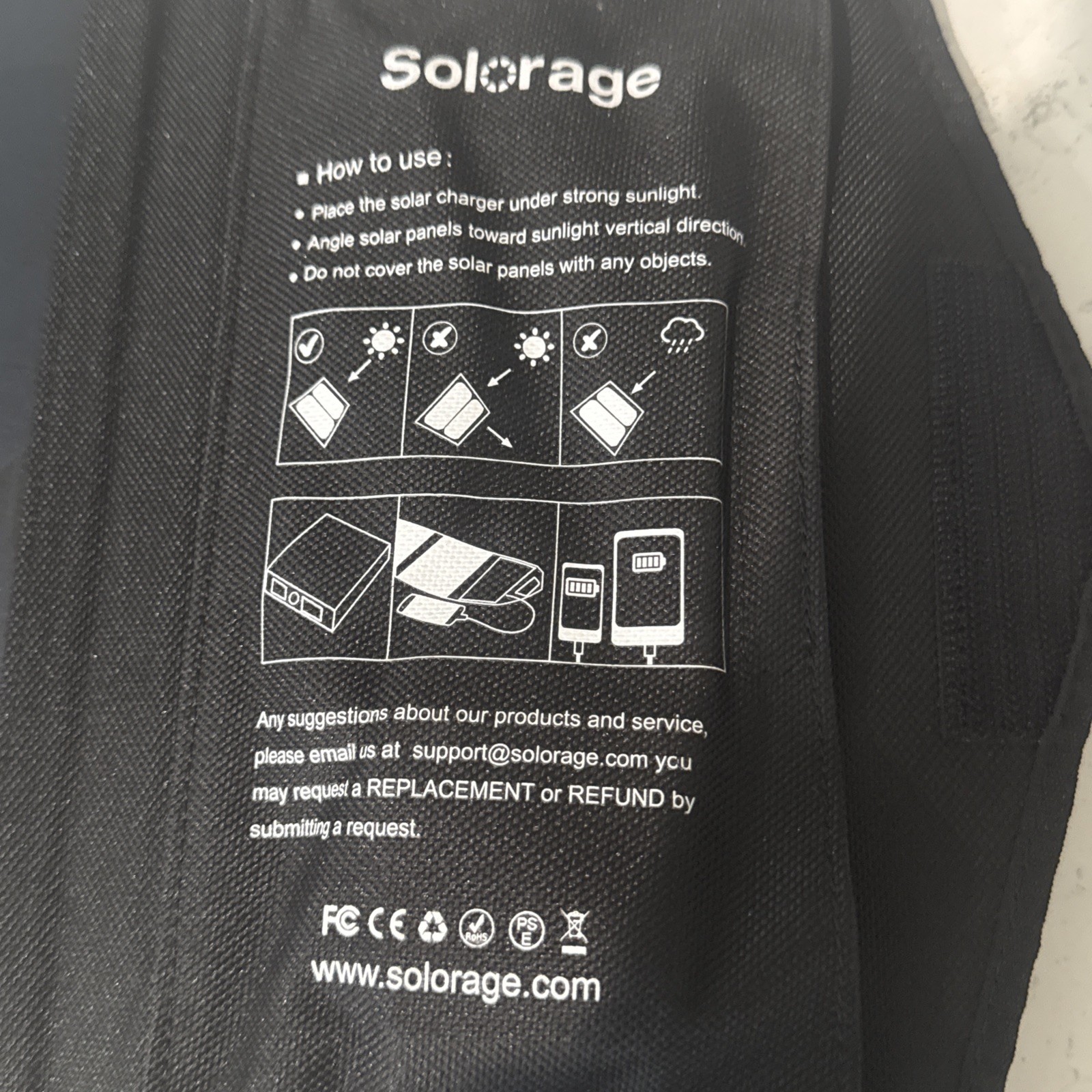 Solar Panel Charger, Solorage 21W Charger with 2 USB Ports and 3…