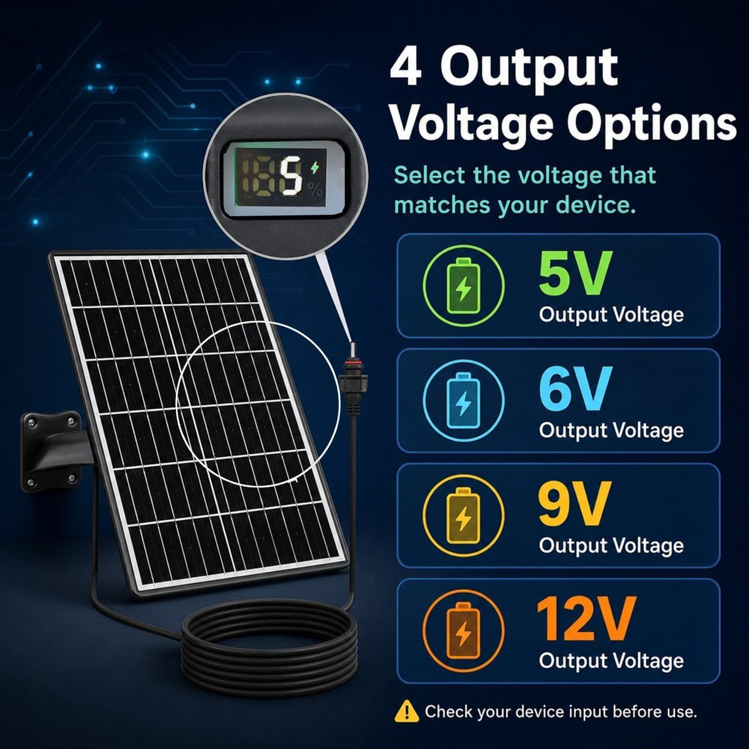 15W Solar Panel Kit with Built-in 16000mAh Battery Voltage: 5V/6V/9V/12V Curr…