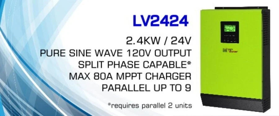 New, Complete Off-Grid Solar Kit-Rich Solar Panels and MPP Solar LV2424 Inverter