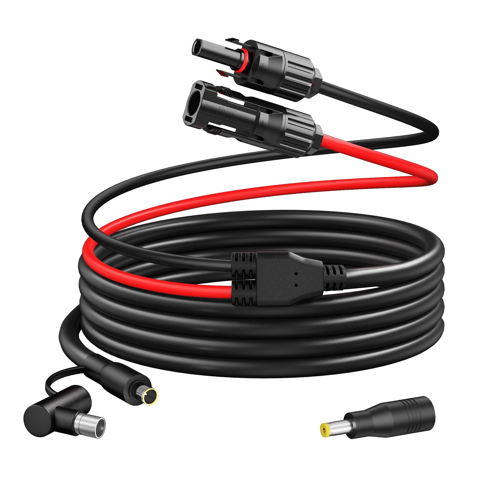 Solar Panel Extension Cable MC4 to DC 8mm, 6.6FT 12AWG+14AWG Solar Charge Cab…