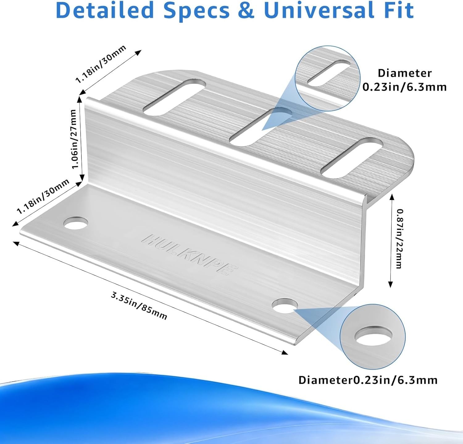 Multi-Slot Aluminum Z Brackets for Solar Panel Hold Down