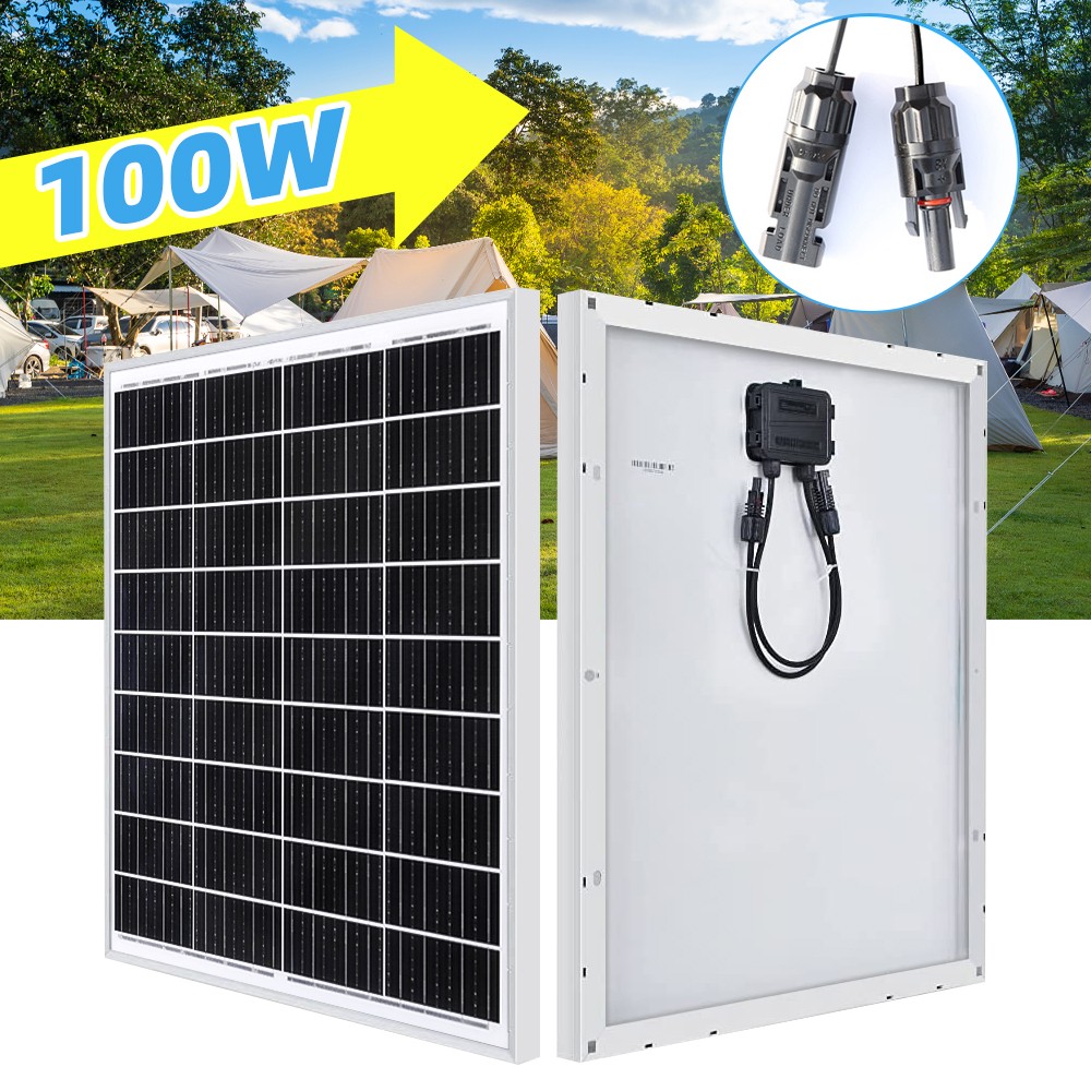 100W Watt 12V Mono Off-Grid Solar Panel PV Module for RV Marine Home Camping US