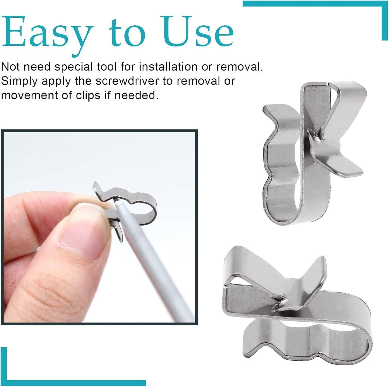 30 High-Quality Solar Wire Clips, Corrosion-Resistant, 0.85″ Length for Easy Use