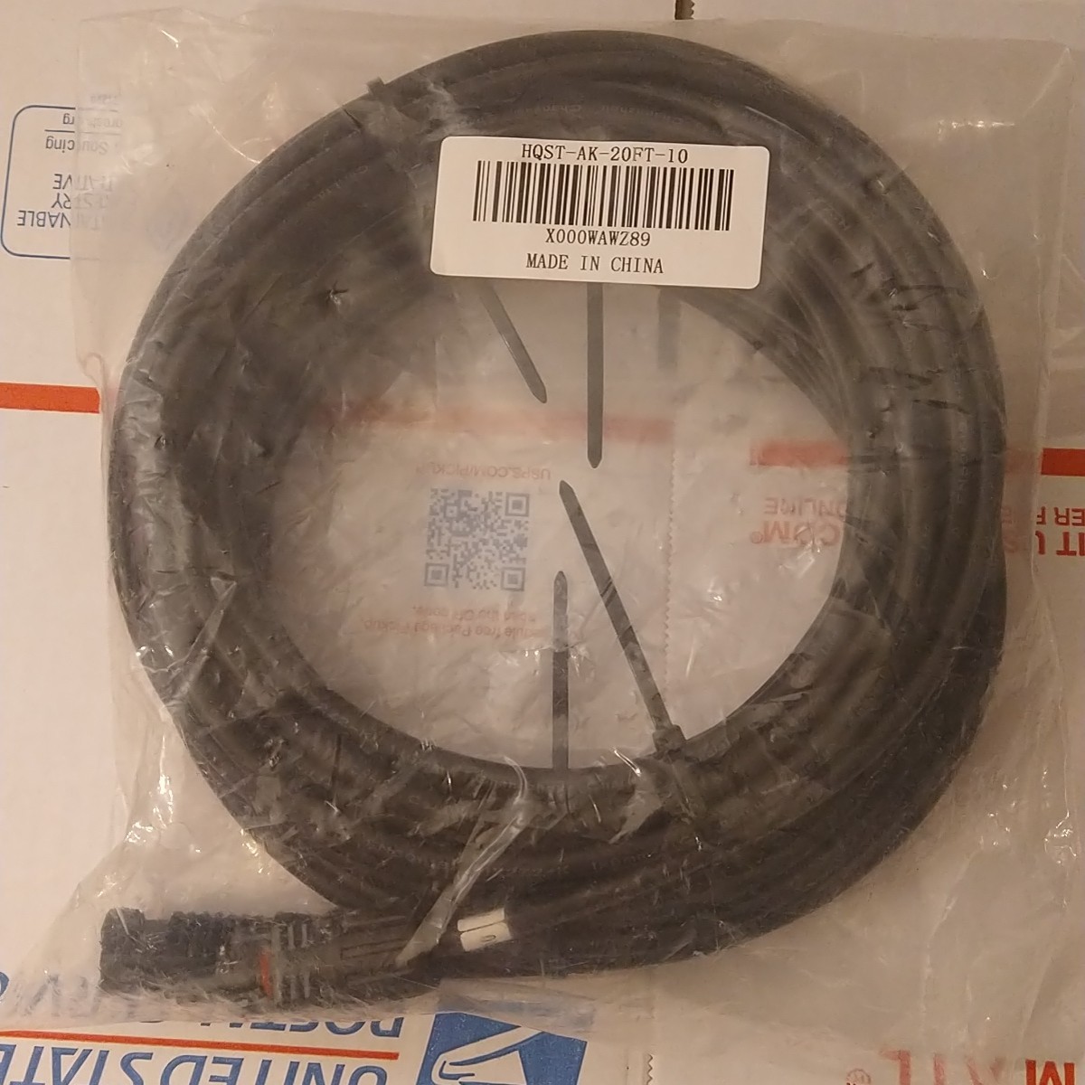 2 PCS 20Ft 10 AWG Adaptor Kit Solar Cable with Female and Male Connectors 1 Pair