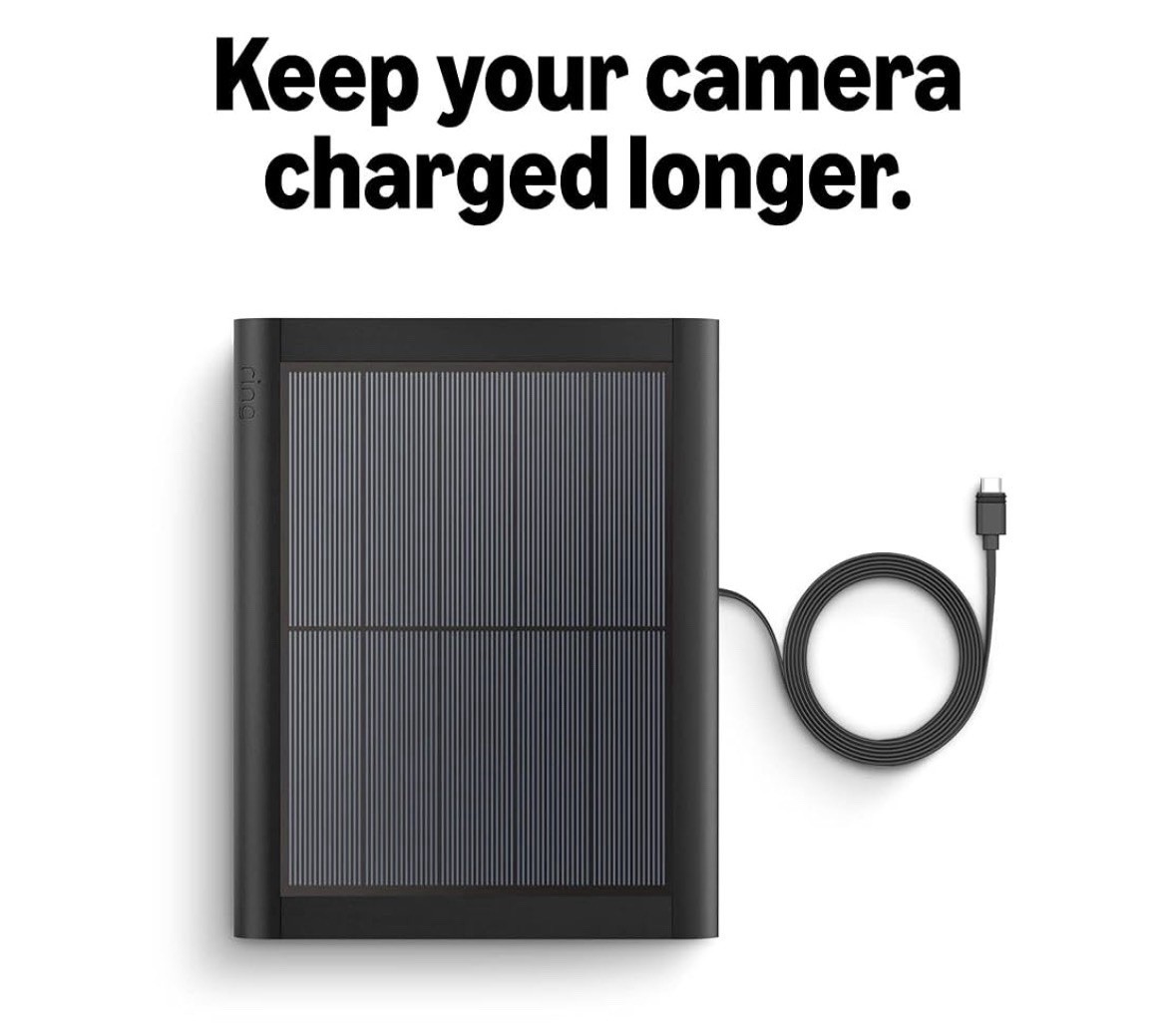 Ring 4W 2nd Generation Solar Panel for Select Ring Security Cameras – Black