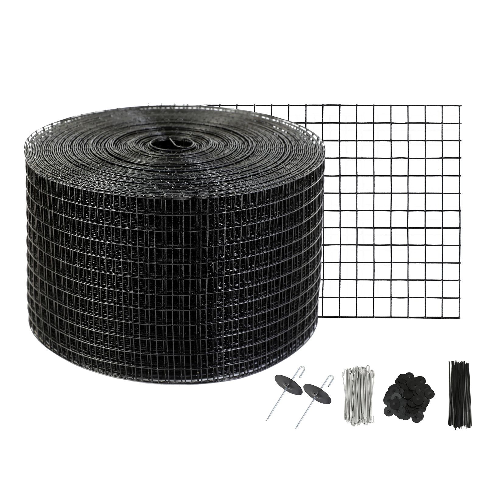 Solar Critter Guard Roll – 8in×100ft, Hard PVC Dip Coating, Galv Steel Mesh