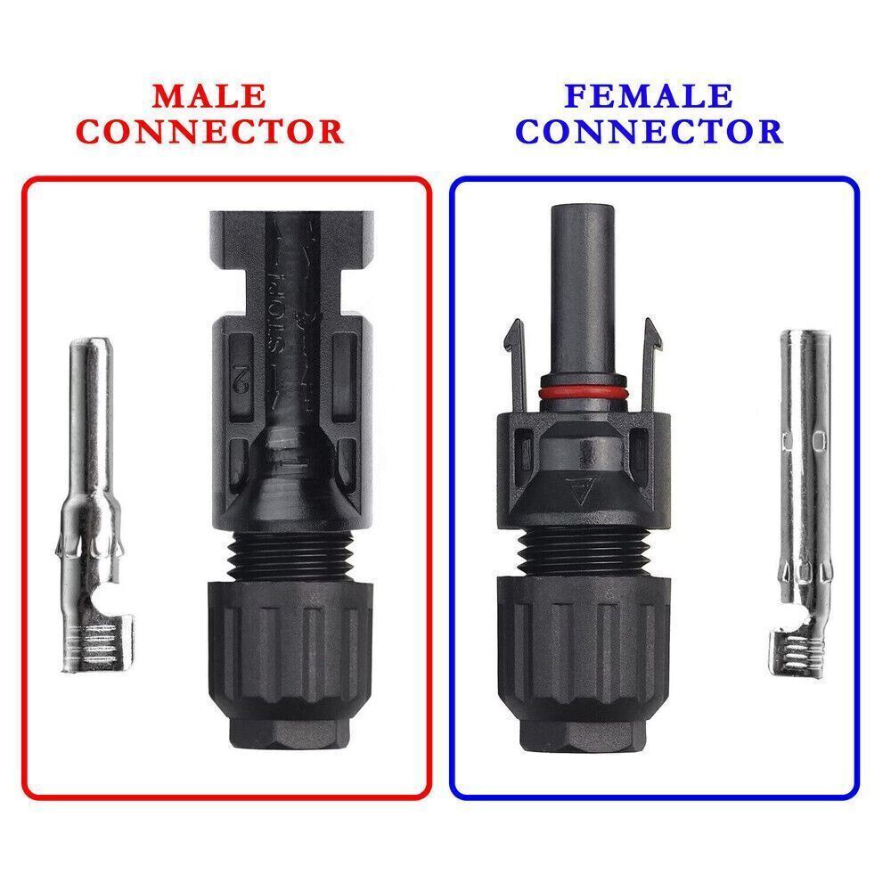 10/20/50/100/200 Pairs Male Female Solar Cable Connectors For DIY Solar Panel US