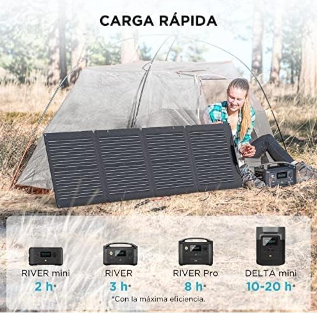 EcoFlow 110W Portable Solar Panel Kit IP68 Waterproof Foldable with Carry Case