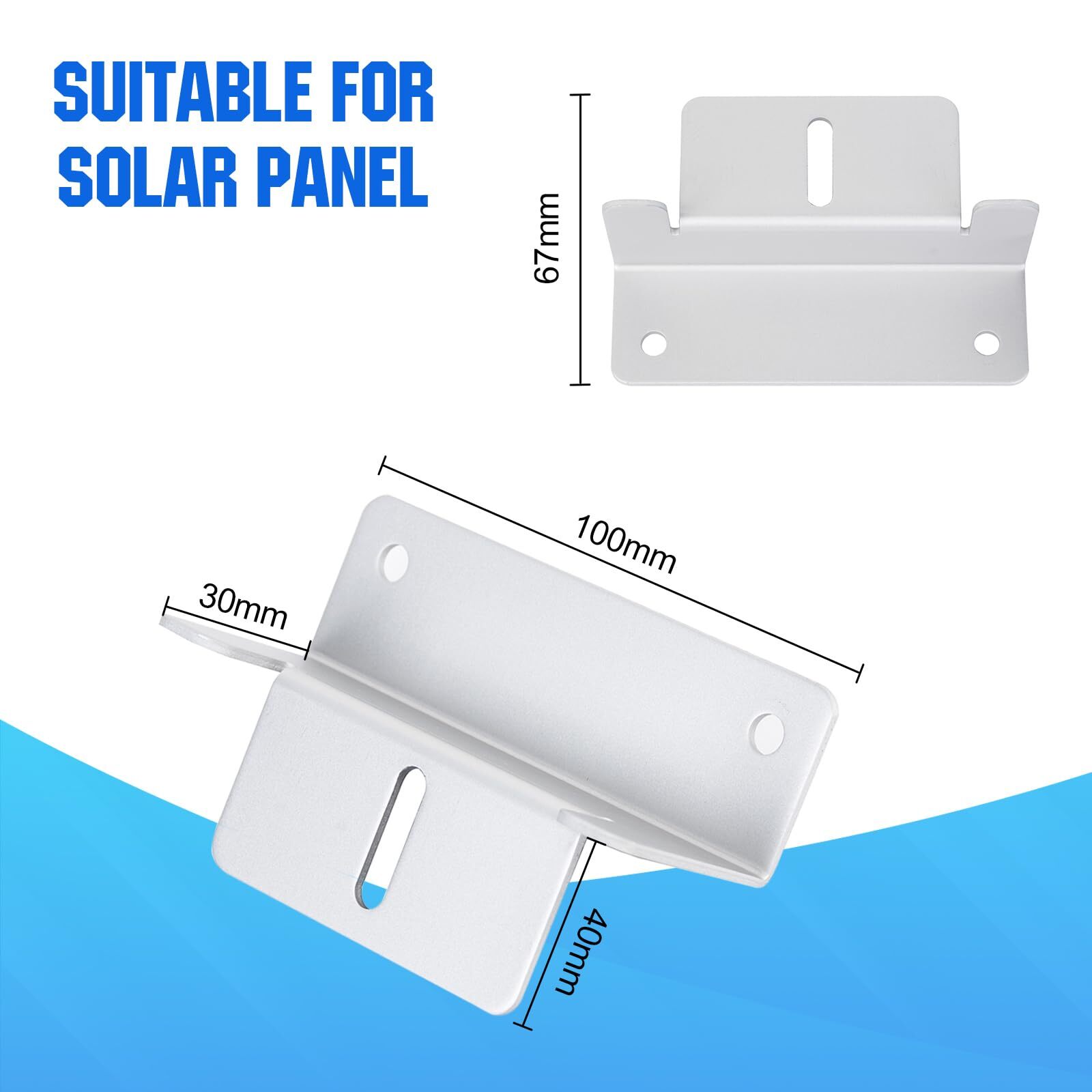 16 Units Solar Panel Mounting Brackets,Z Bracket Sets Lightweight Aluminum Co…