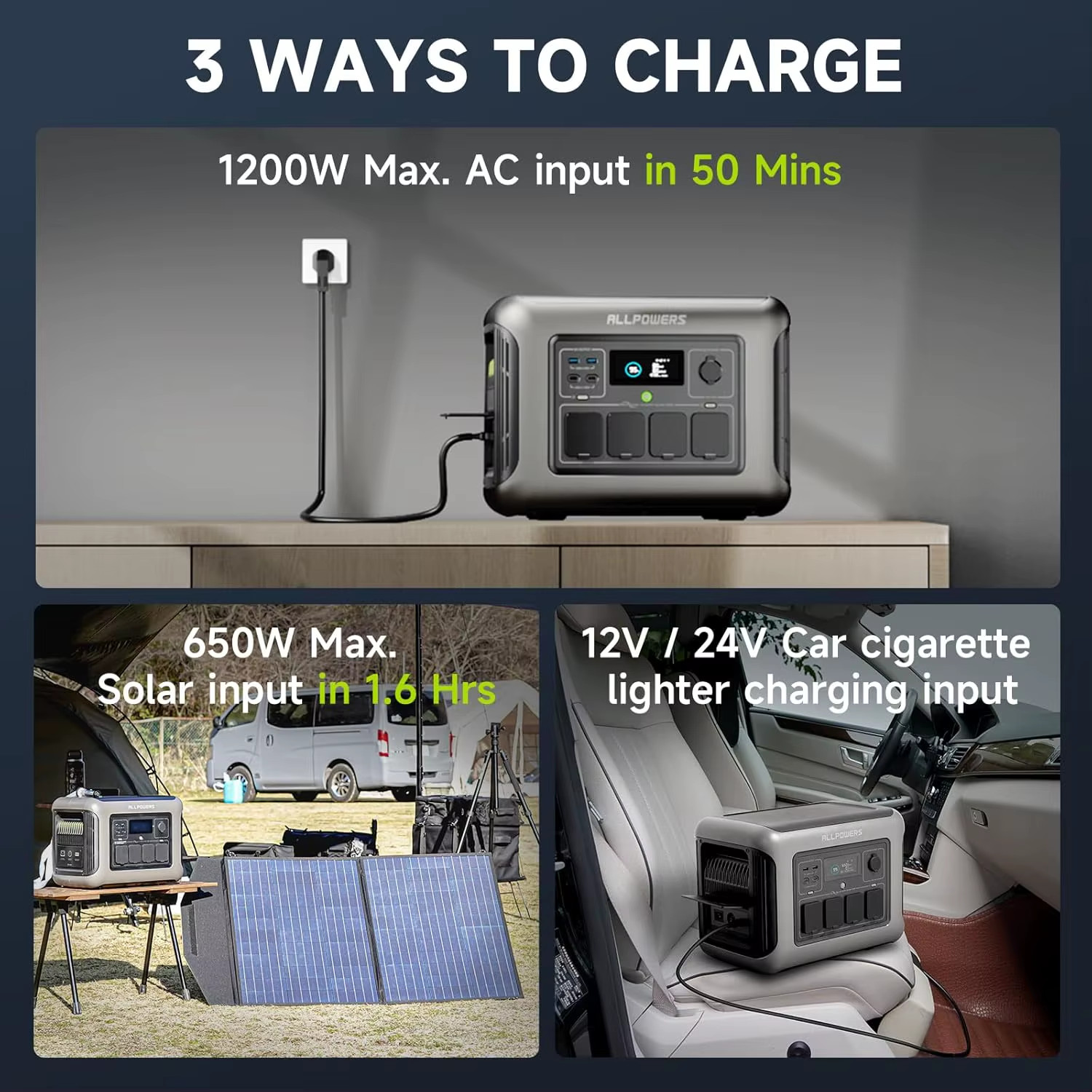 LITE Portable Power Station 1056Wh Lifepo4 Battery 1600W (3200W Peak) AC Output