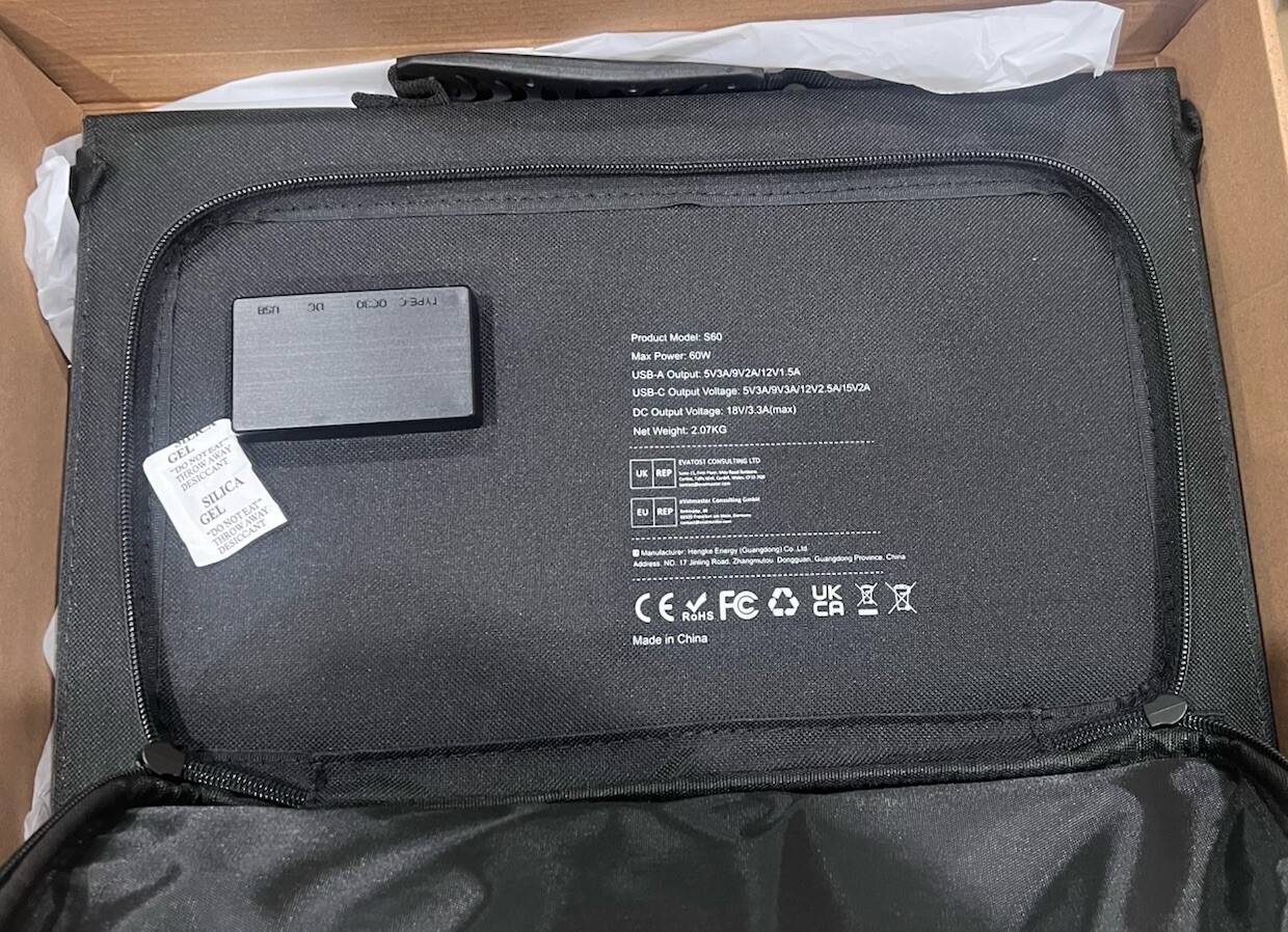 BRAND NEW! Powkey S60 Foldable Solar Panel Charger 18V DC Output X003XRFDUZ