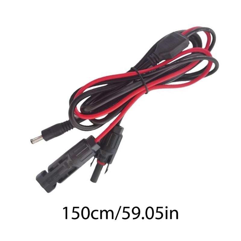 Solar Plug to Power Cable 16AWG Heavy Duty Waterproof Solar to 5.5×2.1mm