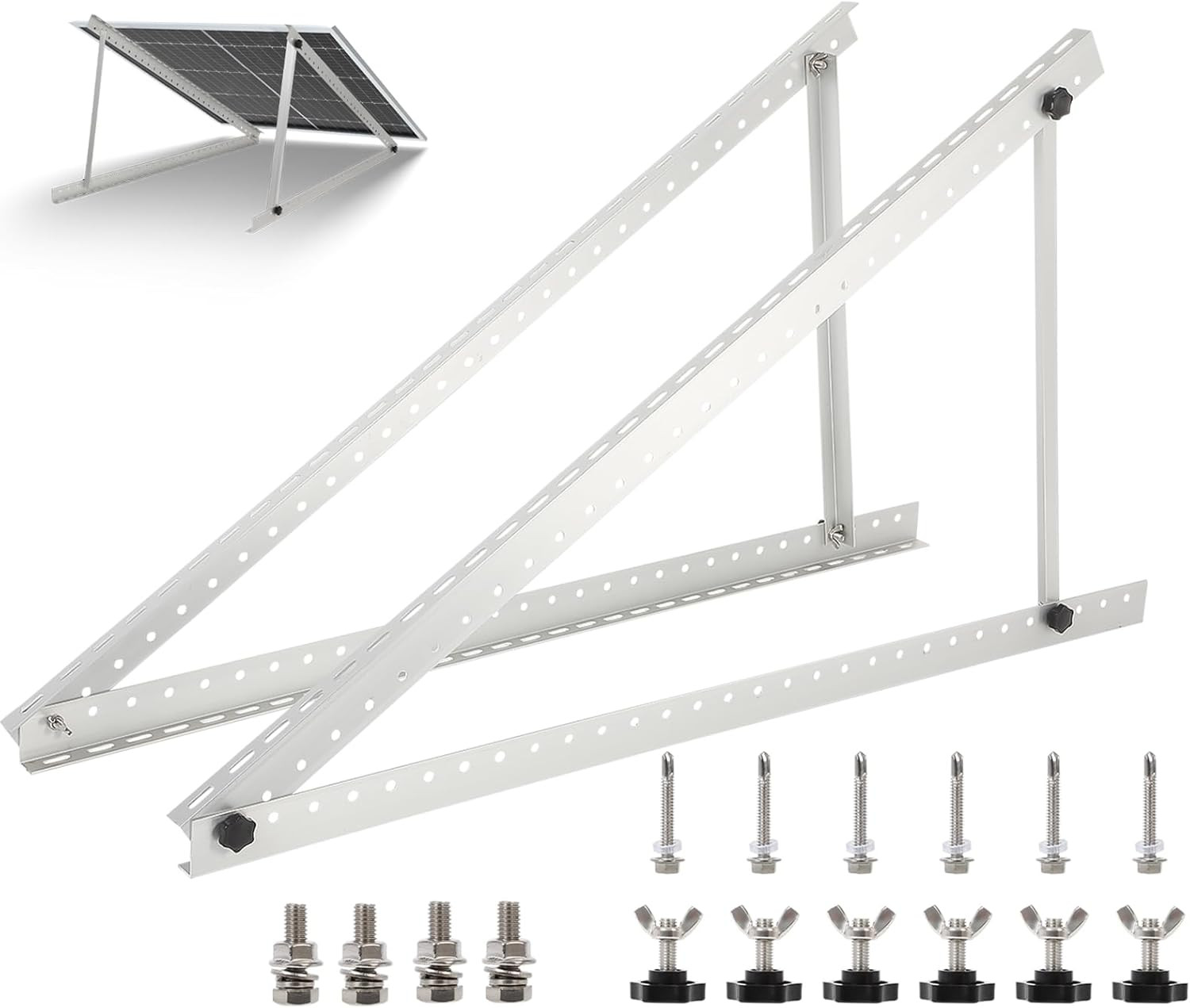 1 Set 45Inch Adjustable Solar Panel Mount, Suitable for 100-400 Watt Solar Panel