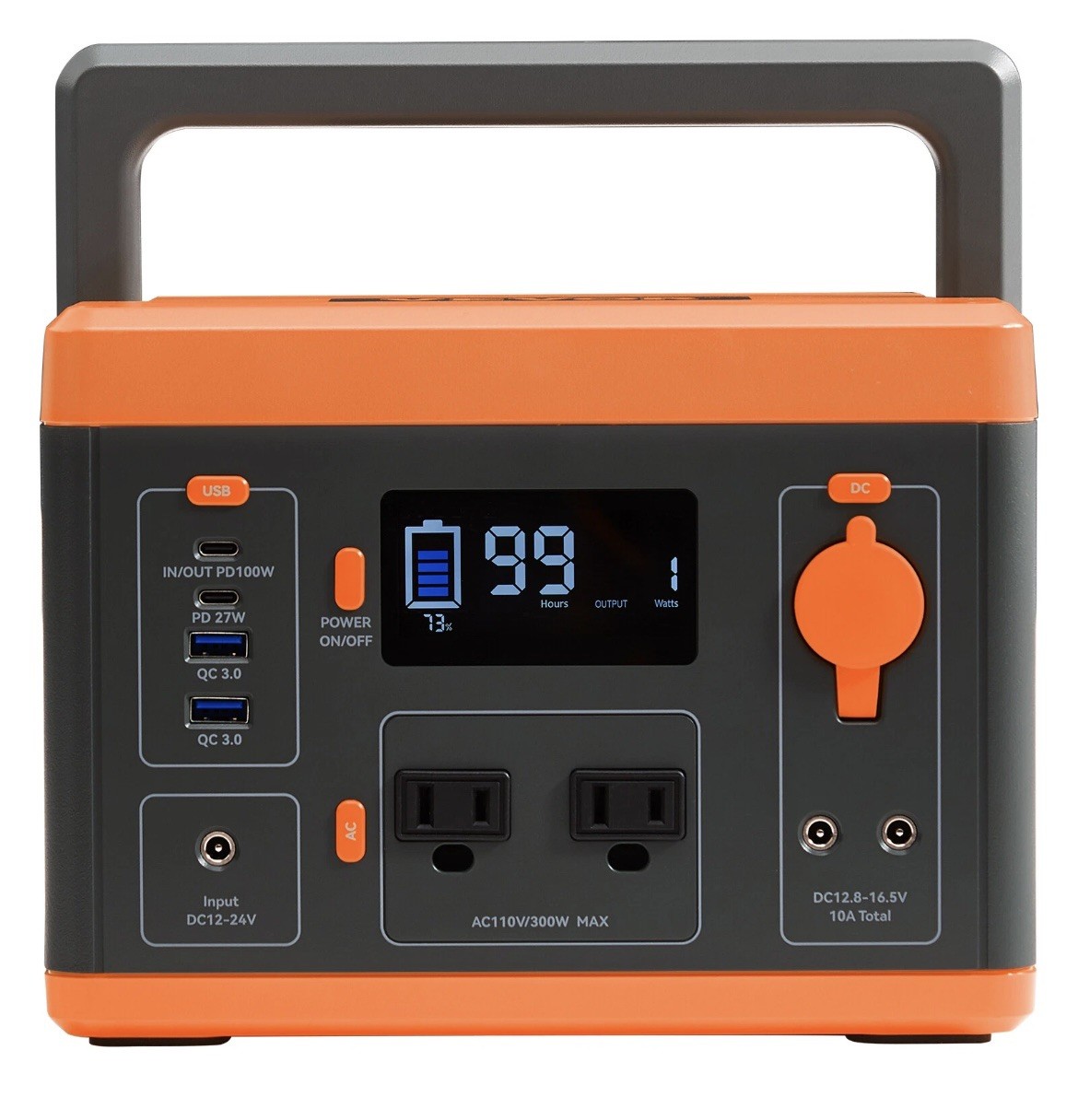 VEVOR Portable Power Station Solar Generator 296Wh 300W Backup Lithium Battery