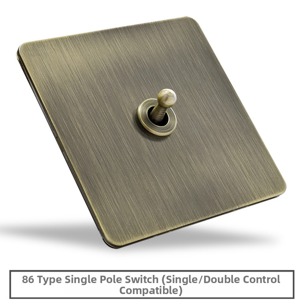 Brushed Stainless Steel 86x86mm Wall Switch Panel for Contemporary Interiors