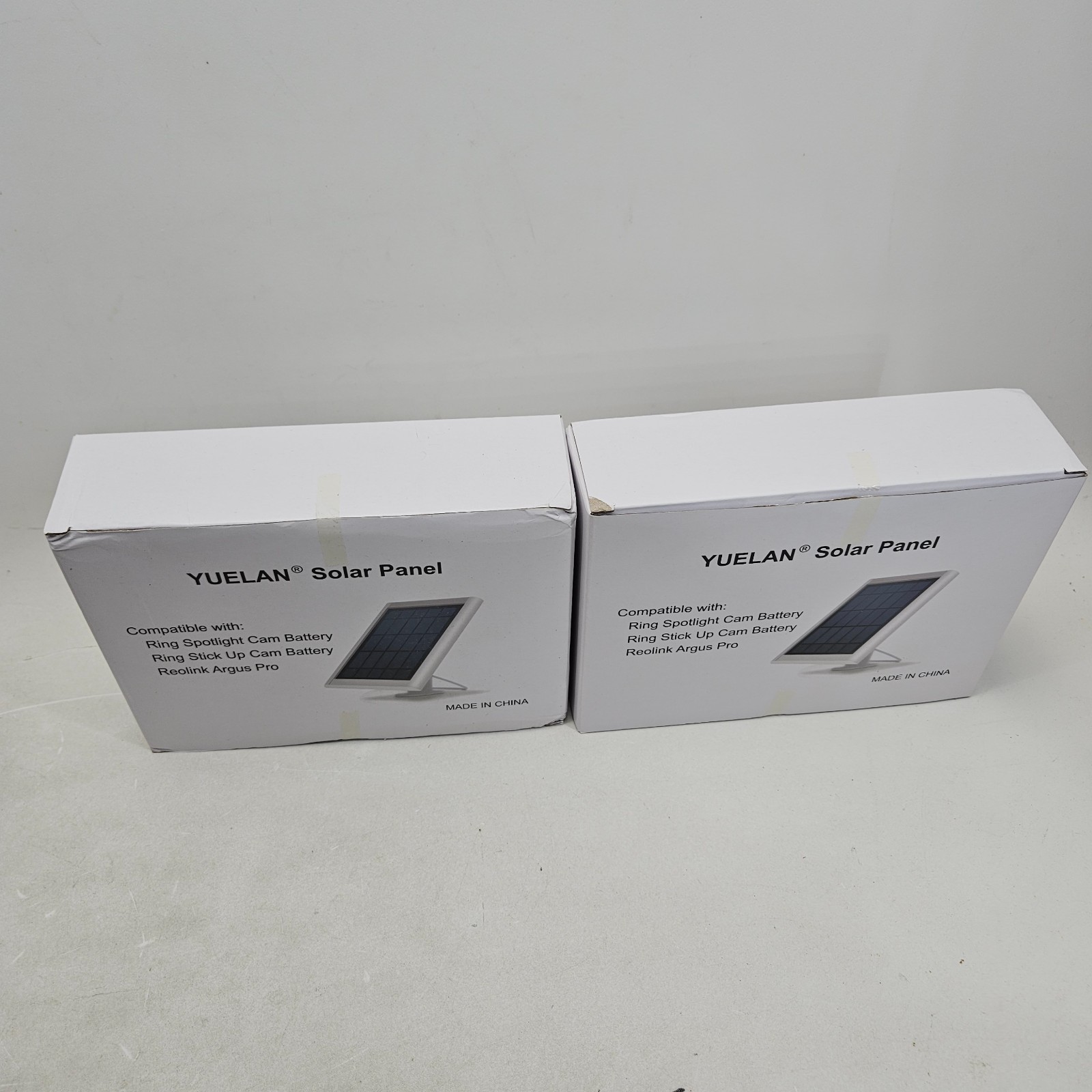 2 pack YUELAN Solar Panel- green energy charging for outdoor security camera
