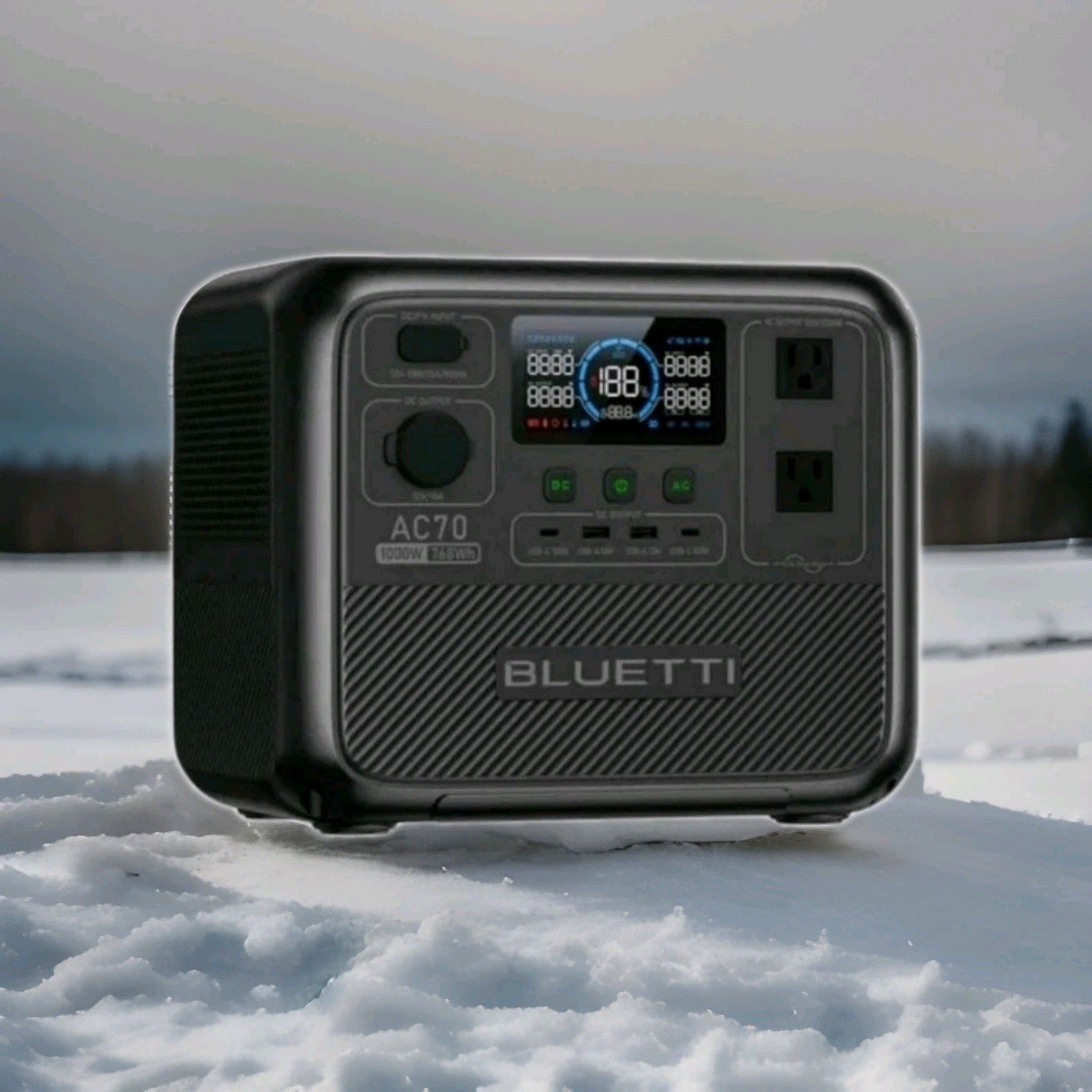 BLUETTI AC70 Portable Power Station 1000W 768Wh Generator for Road Trip Off-Grid