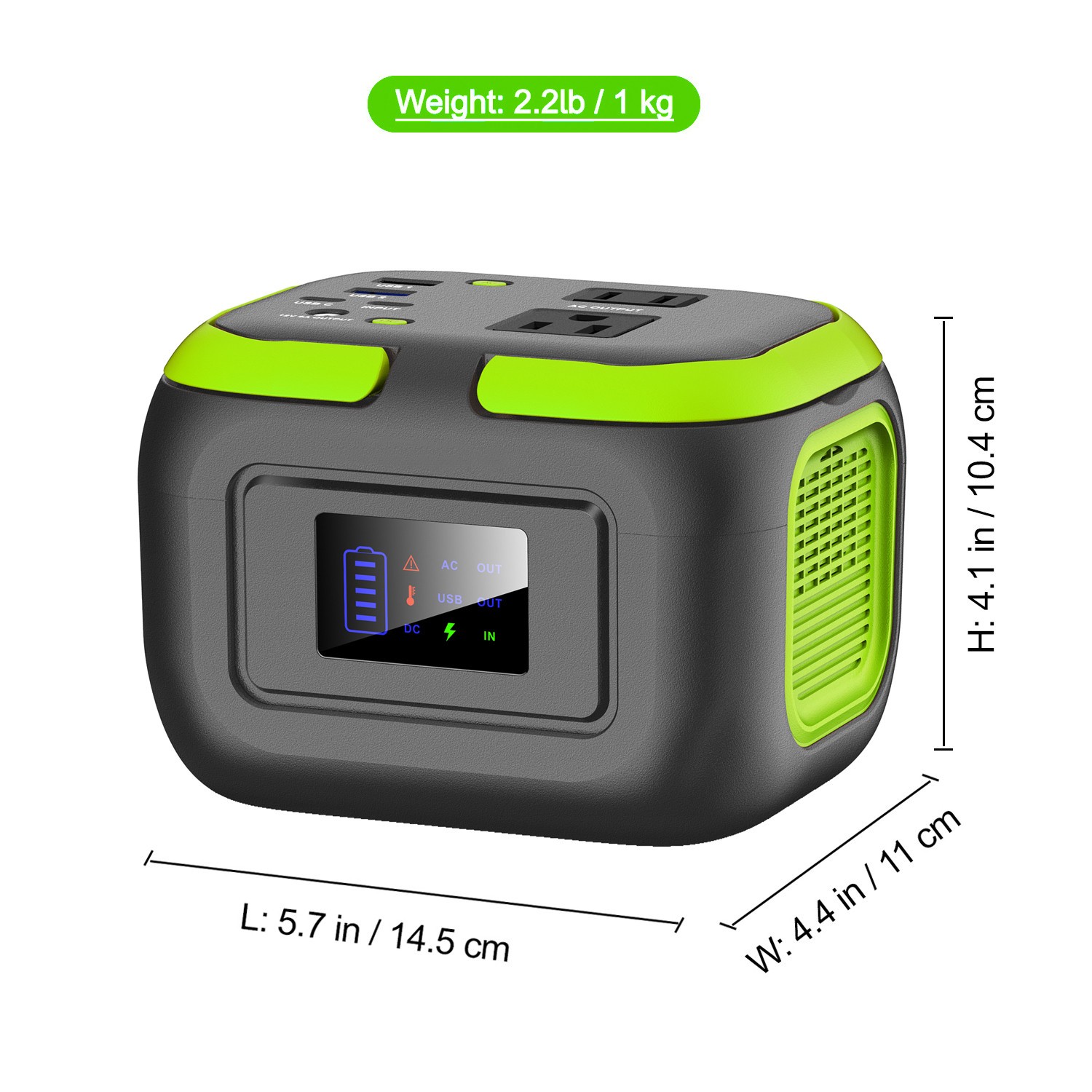 Portable Power Station 110V 120W AC/DC Solar Generator Storage Energy Power Bank
