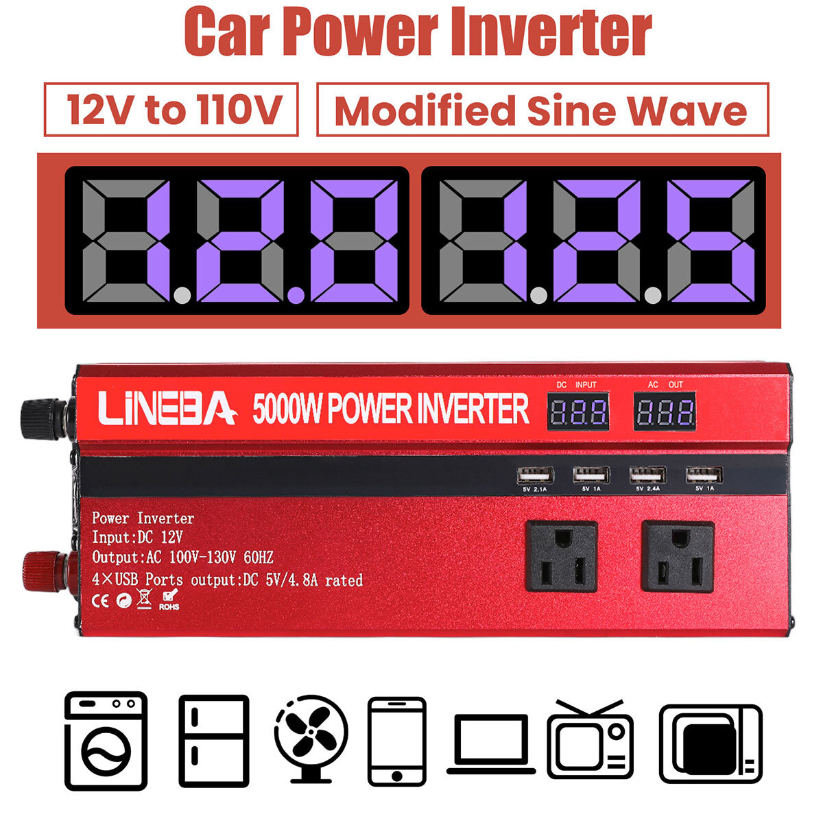 6000W Inverter Solar Panel Kit Solar Power for RV Marine Boat Off Grid System US