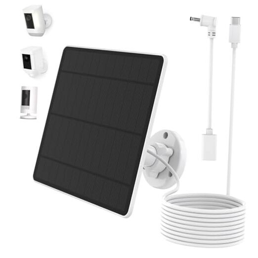 Solar Panel for Ring Camera, Solar Panel Charger Compatible with Ring Stick Up