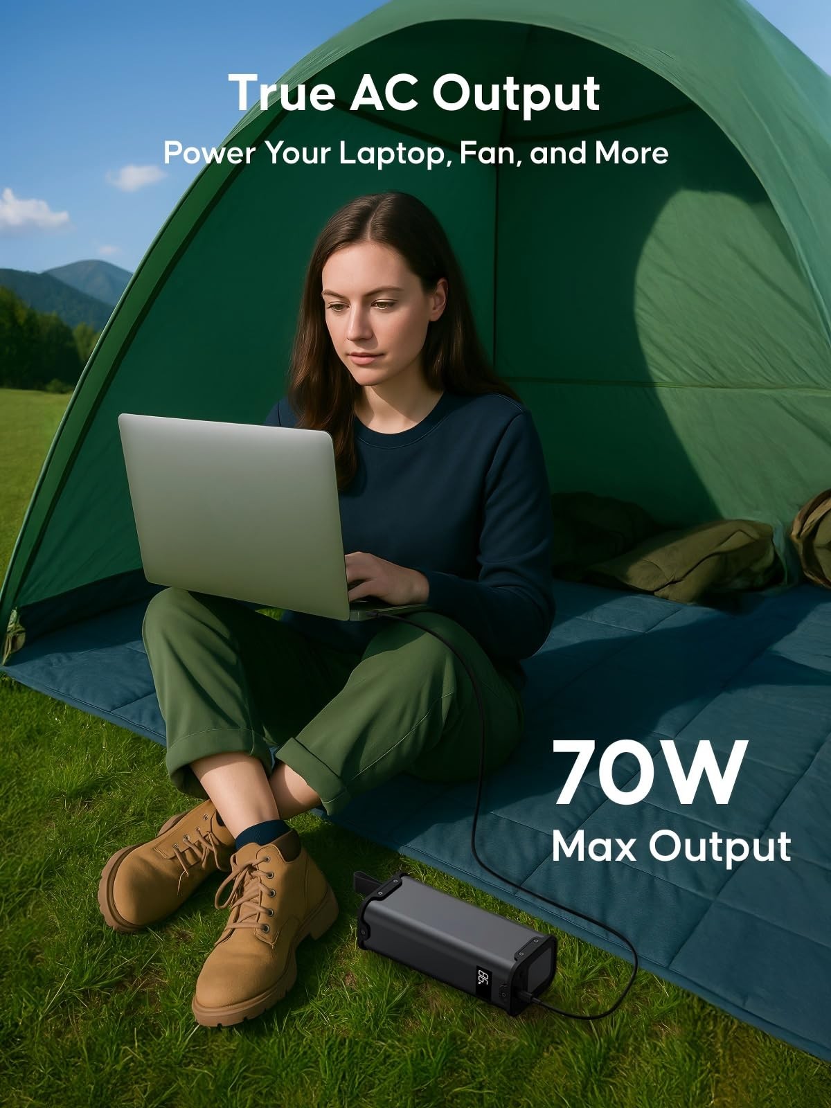 Portable Power Station with AC Outlet 99Wh 27000mAh Laptop Charger, Battery P…