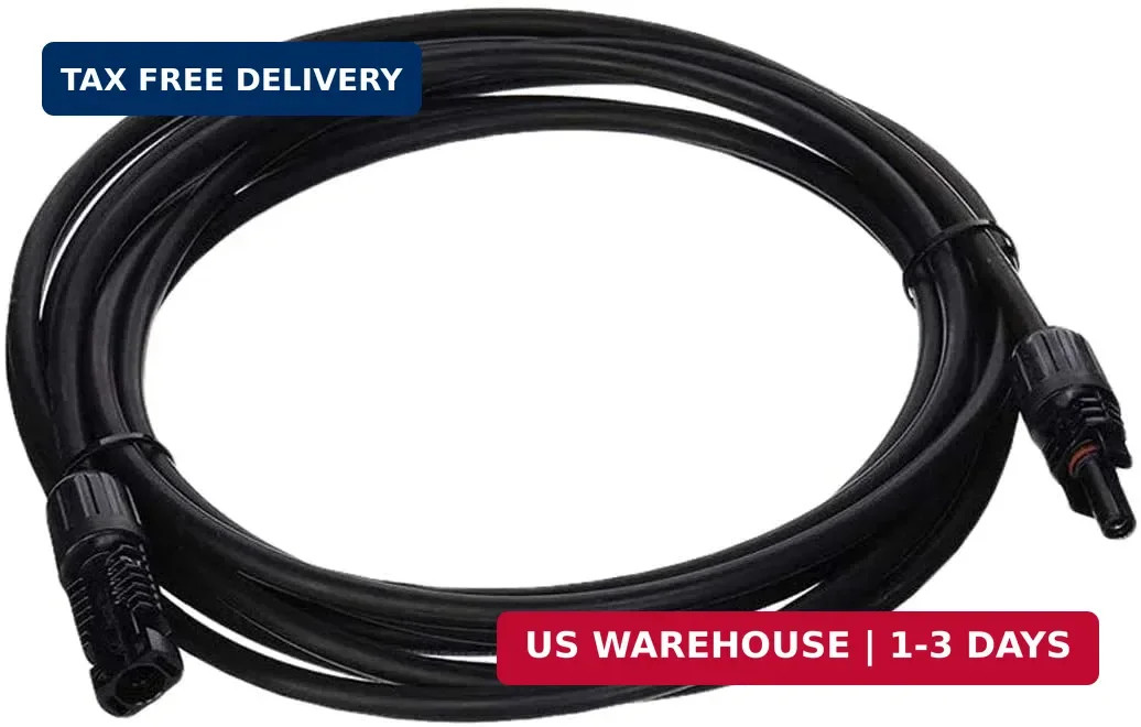 Renogy 5Ft 10AWG Solar Extension Cable with Male and Female Connectors, 5FT-10AW