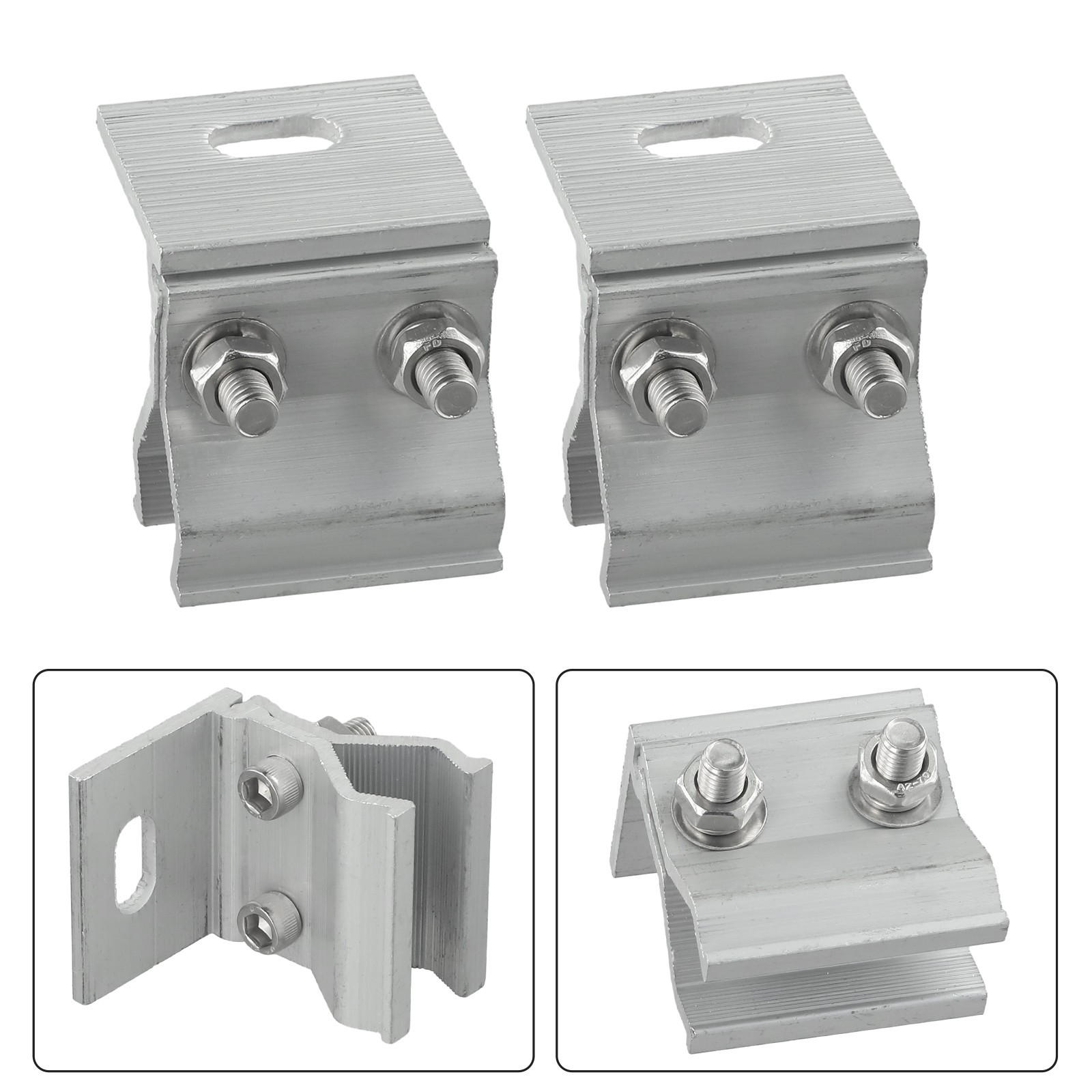 Clear Mill Finish Solar Panel 4pcs Clear Mill Finish Fixing Clamp Sliver