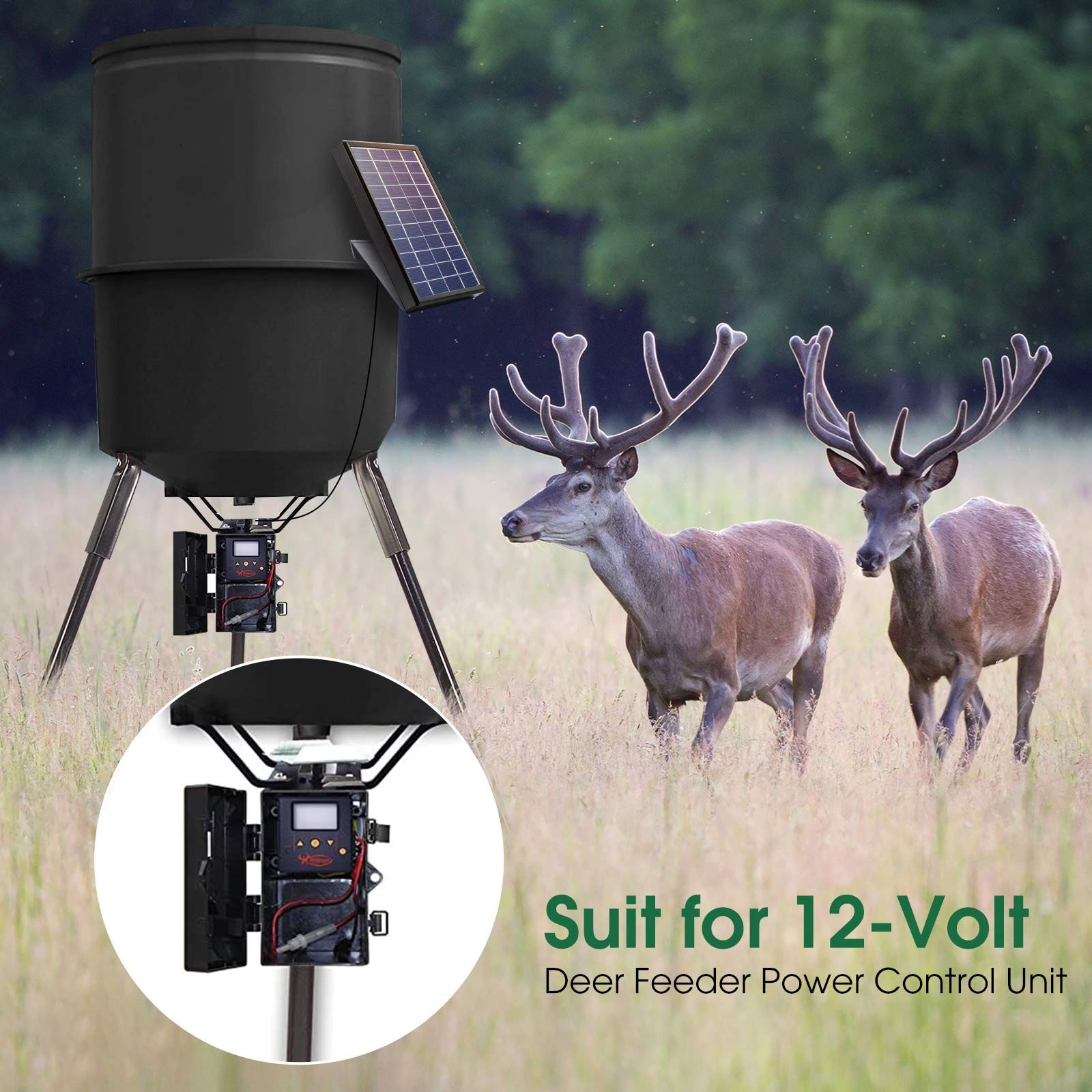 6V 3.5W Solar Panel Charger for Deer Feeder, Waterproof Outdoor Battery Charger,