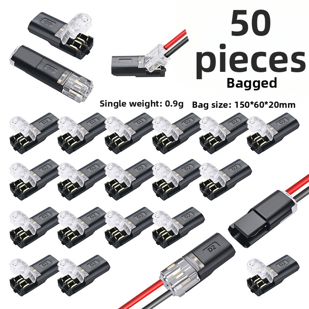 50 pcs Double Wire in Connector Flame Retardant for DIY Home Workshop Use